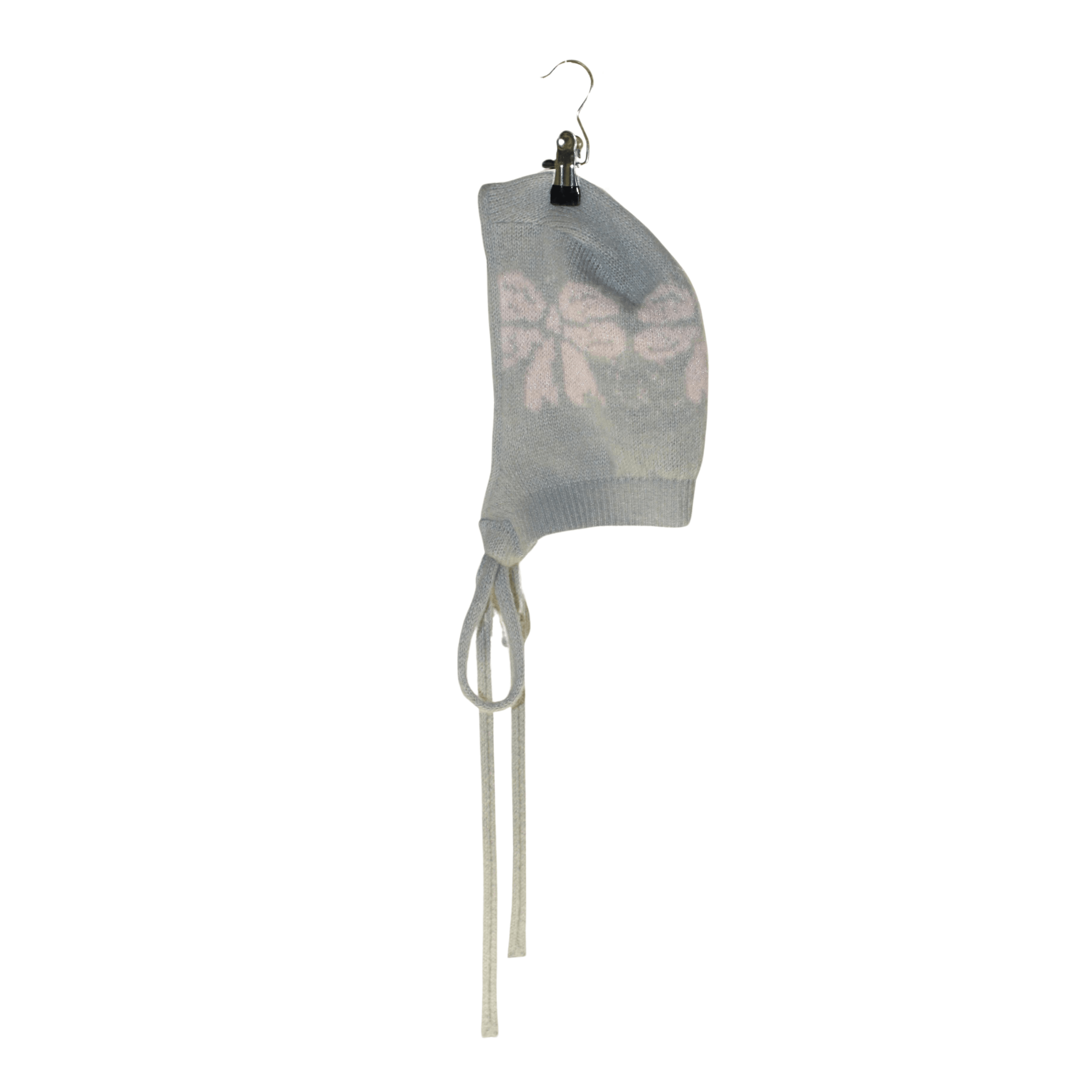 Ribbons Balaclava in Grey/Pink