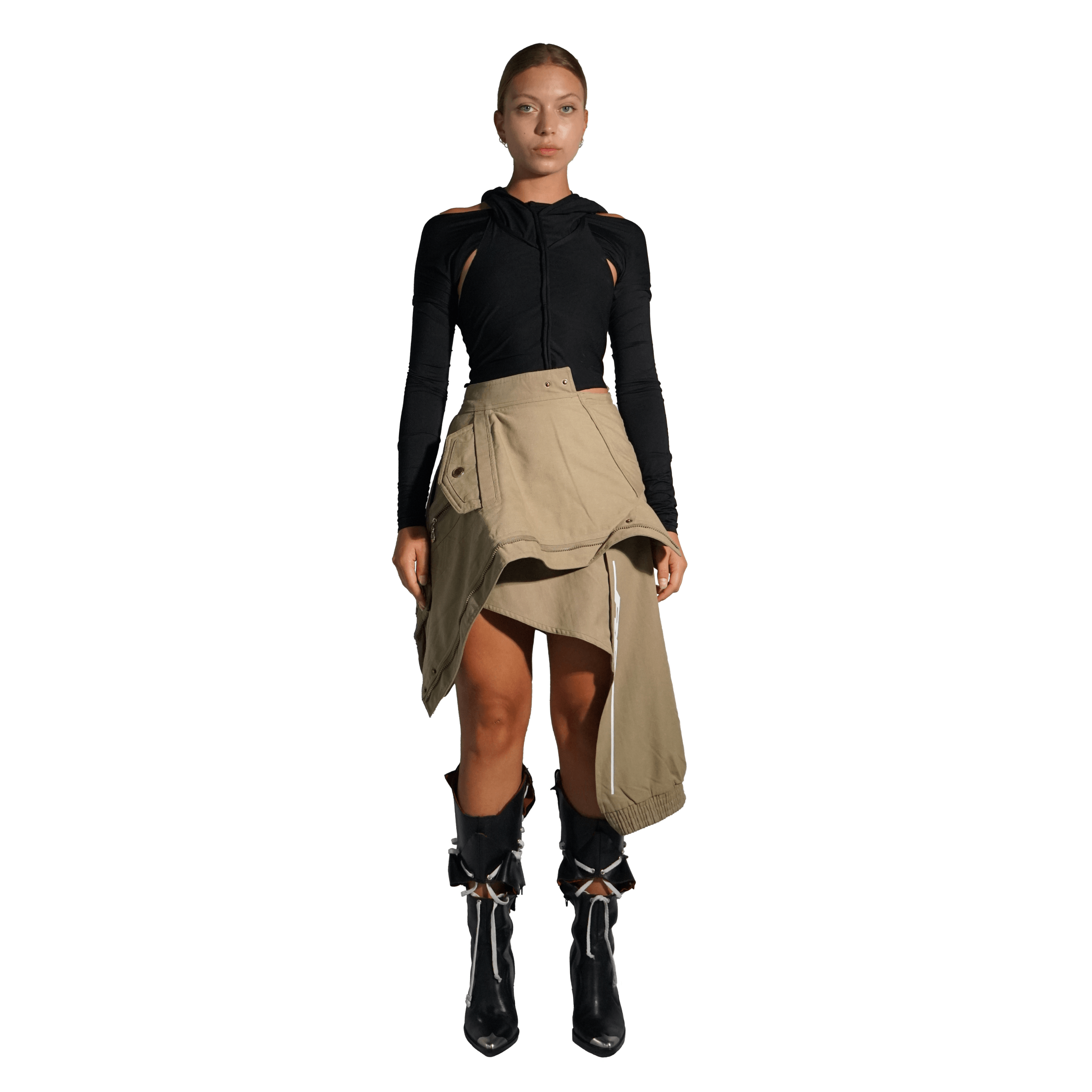 HYEON ヘヨン pepper mini wrap skirt / black Wrap Skirt Mini | Black - Hēdonē Berlin