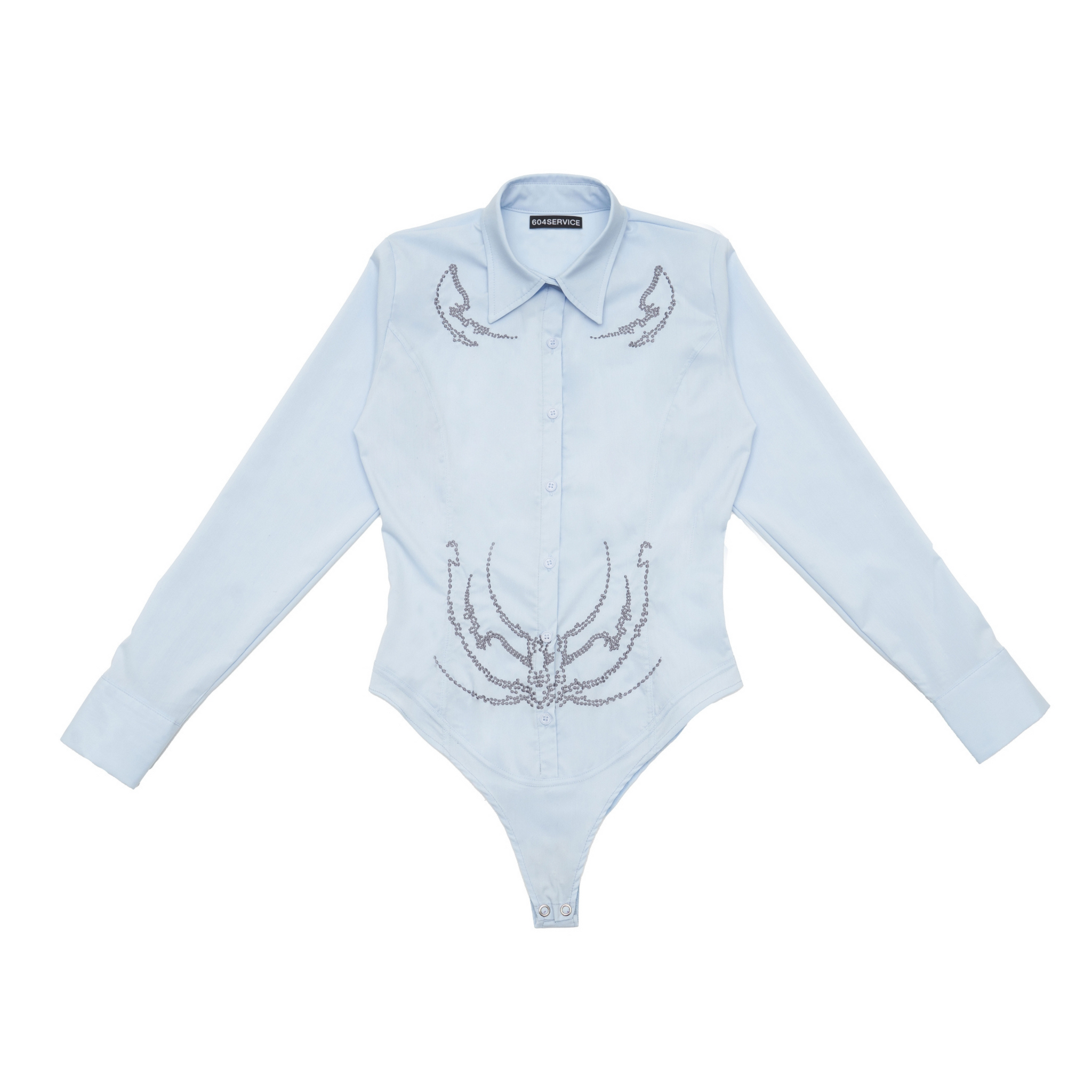 Embroidered Office Bodysuit