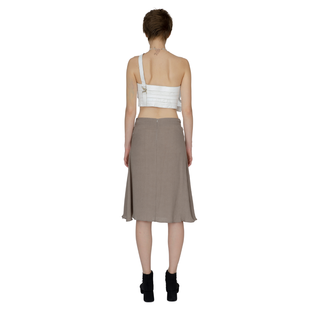 Belt Leather Corset in White