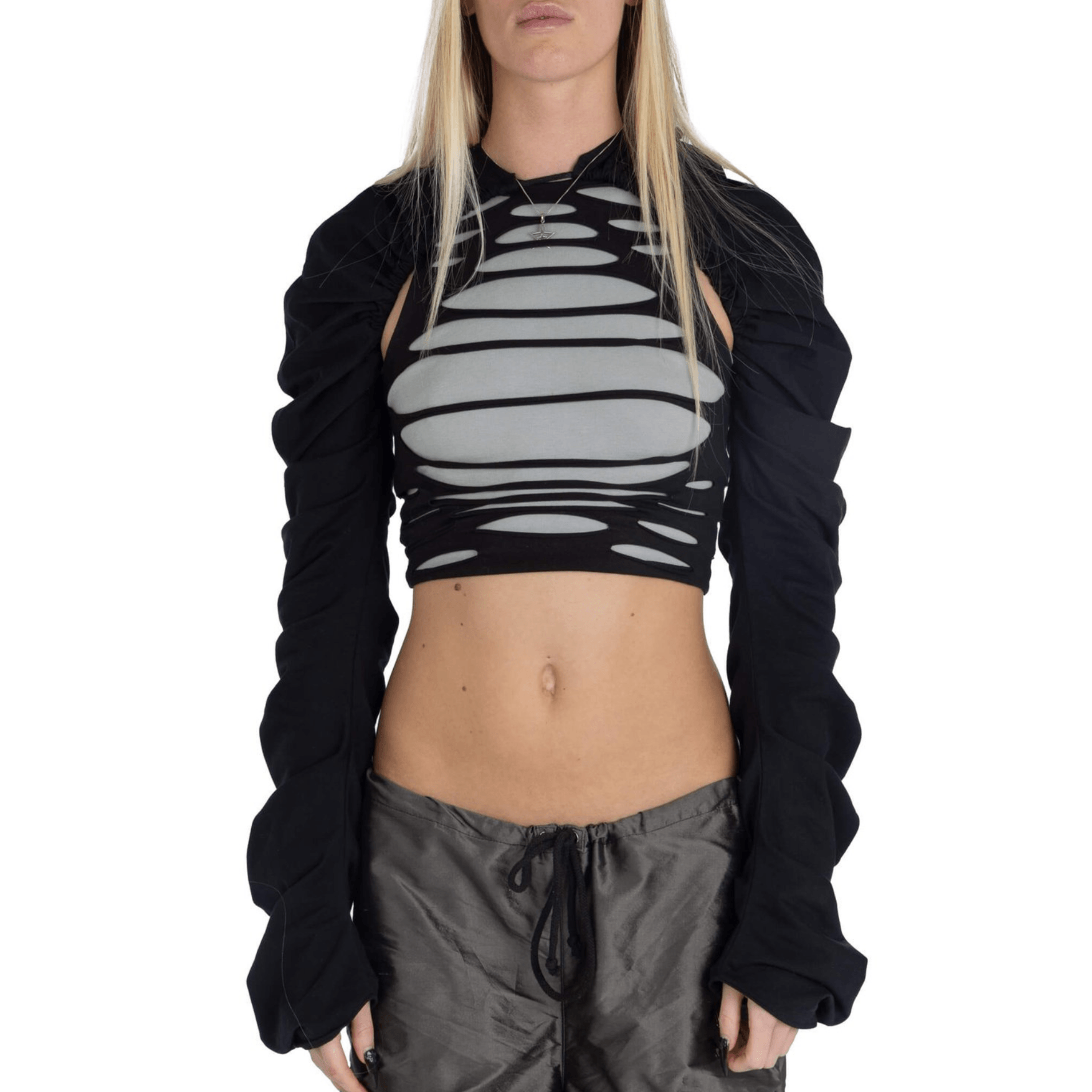 Armour Bolero Sleeves in Grey