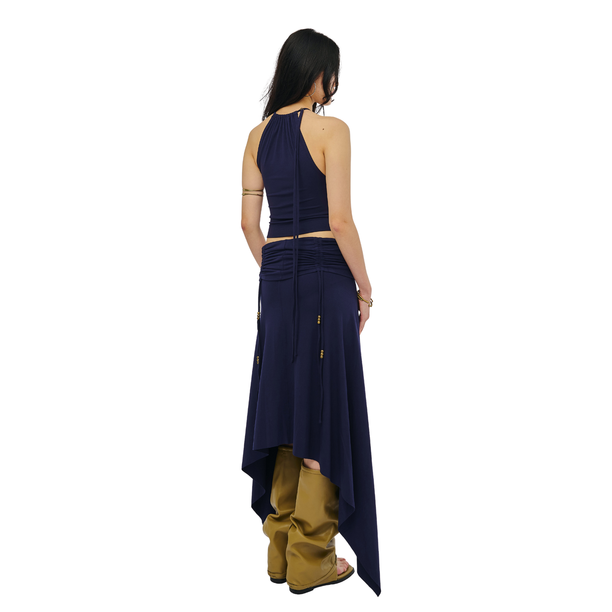 Reverent Maxi Skirt in Navy