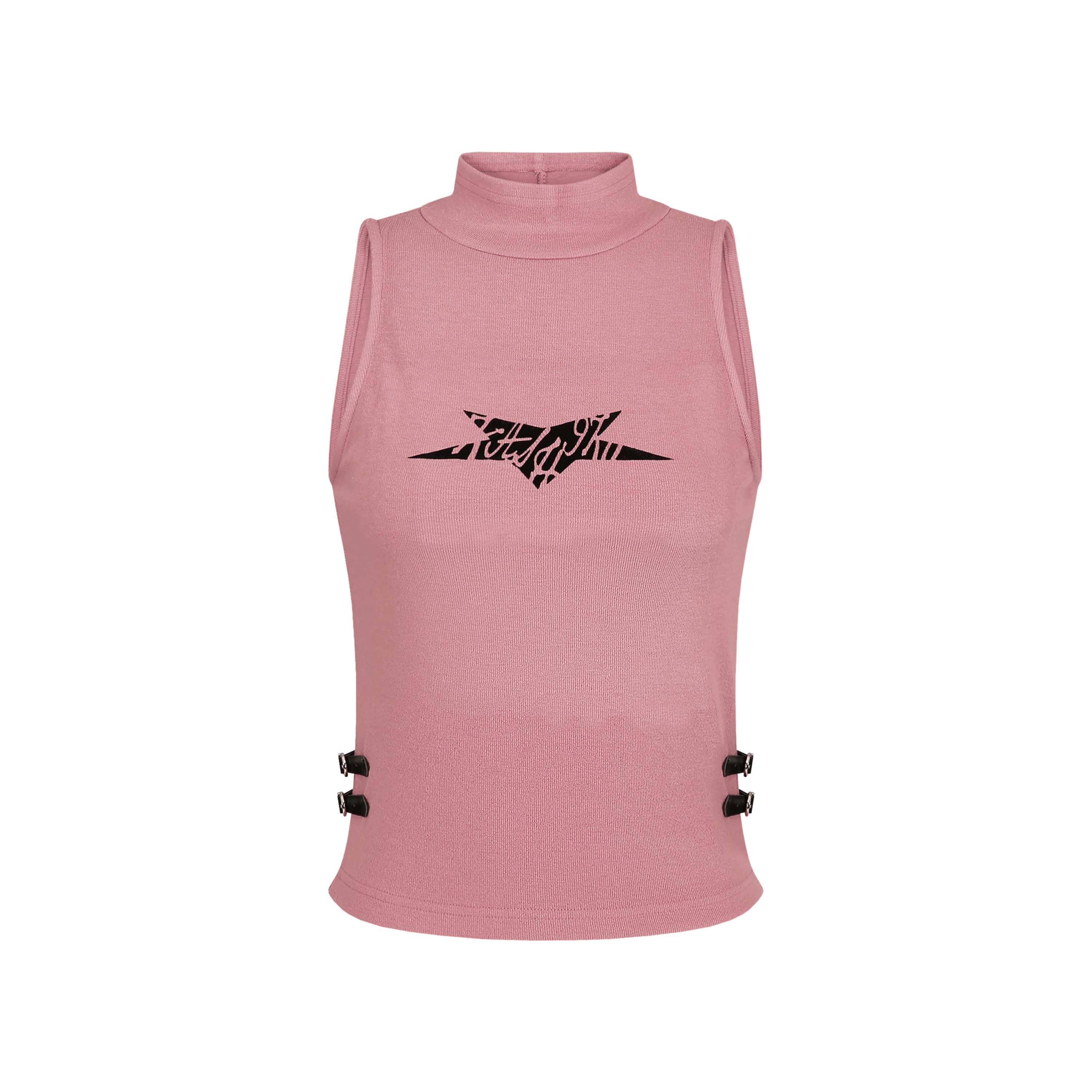 Pink Star High Neck Top