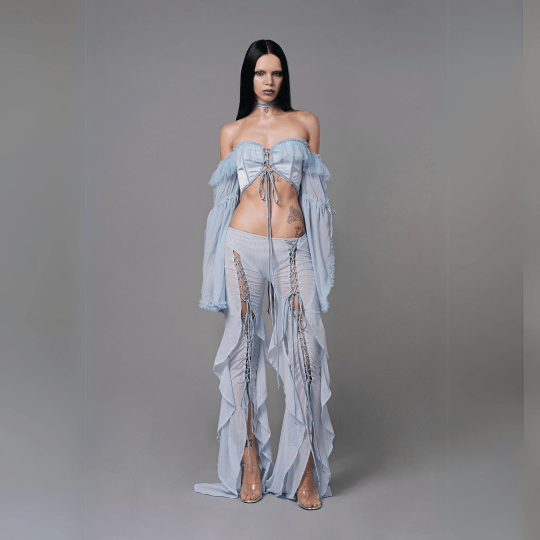 Meta Angel Pants in Powder Blue
