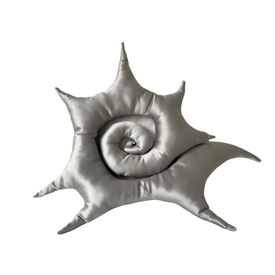 Spiral Pillow in Silver