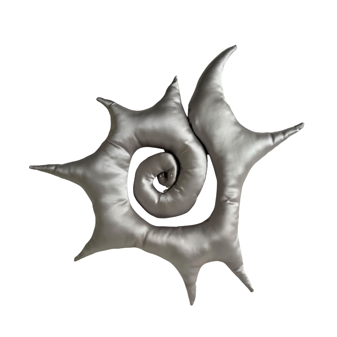 Spiral Pillow in Silver