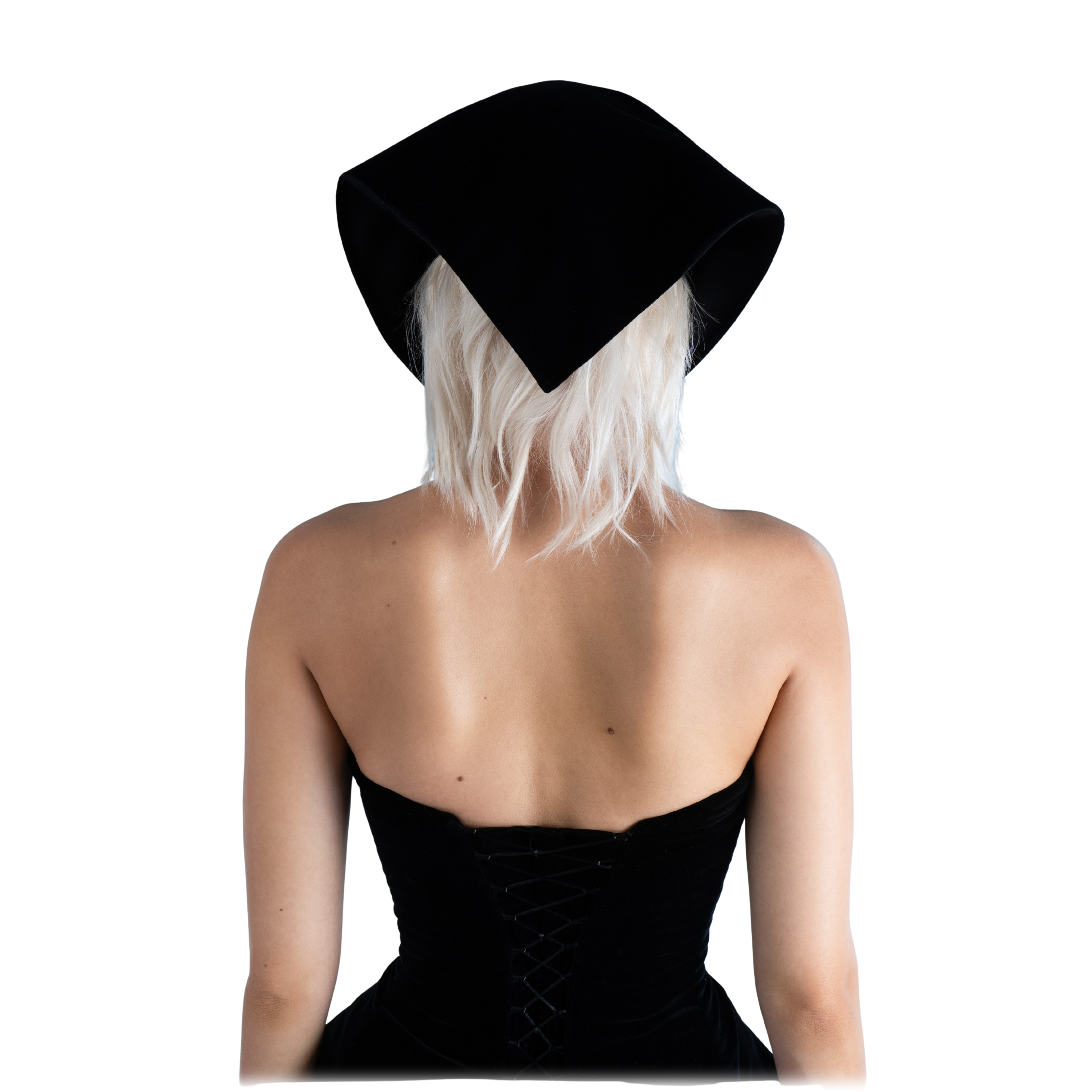 탈부착 가능한 스카프 벨벳 캡