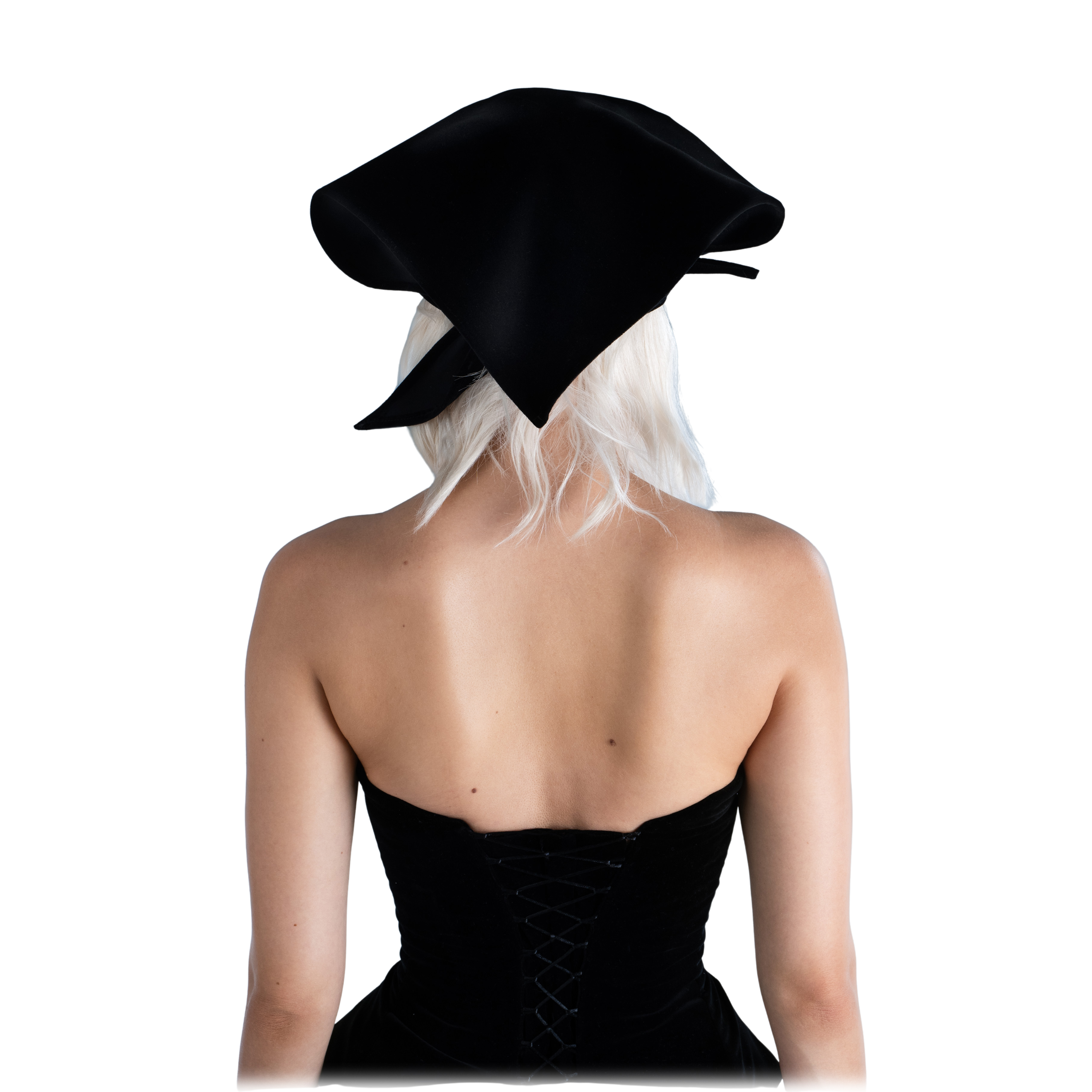 탈부착 가능한 스카프 벨벳 캡