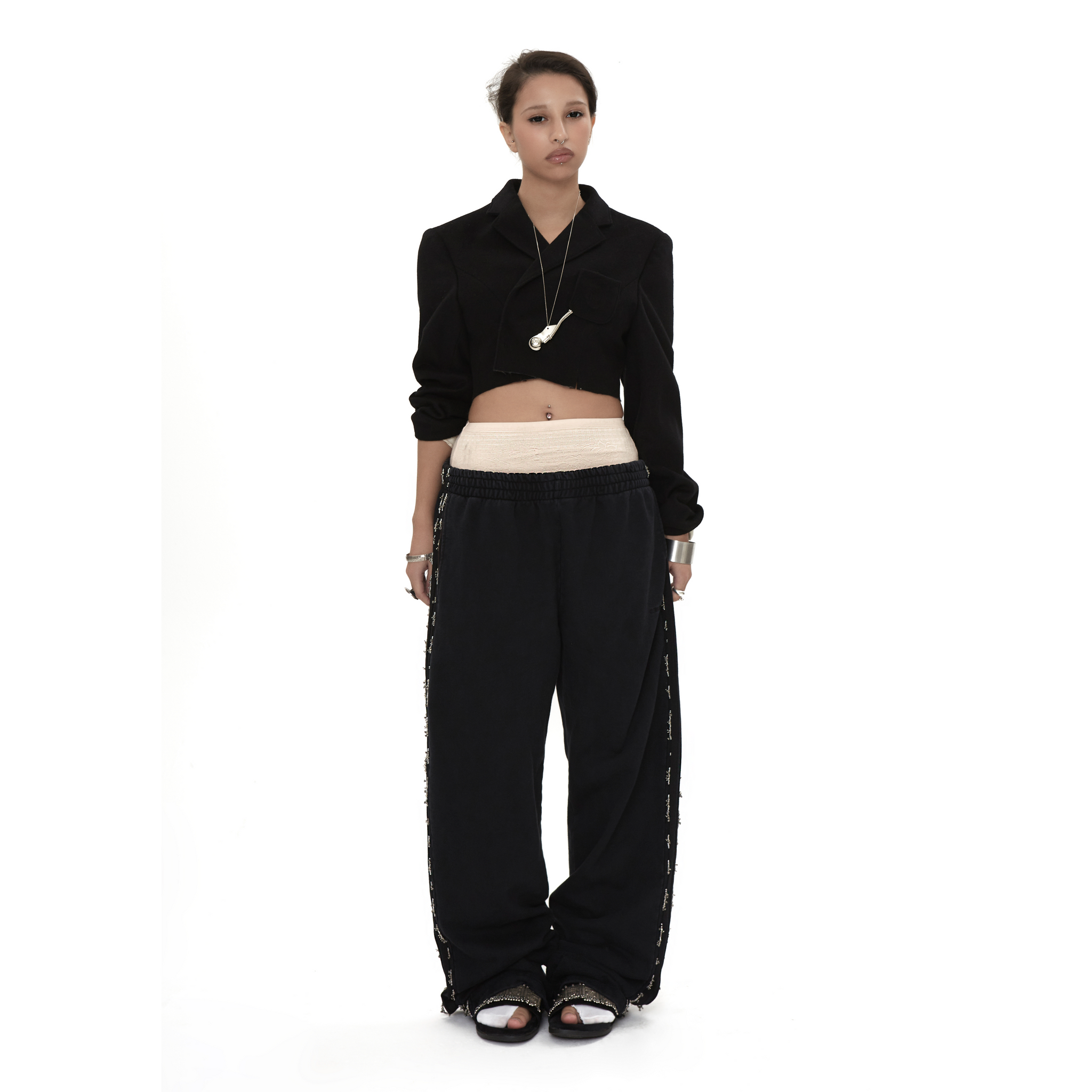 Beaded Track Pant