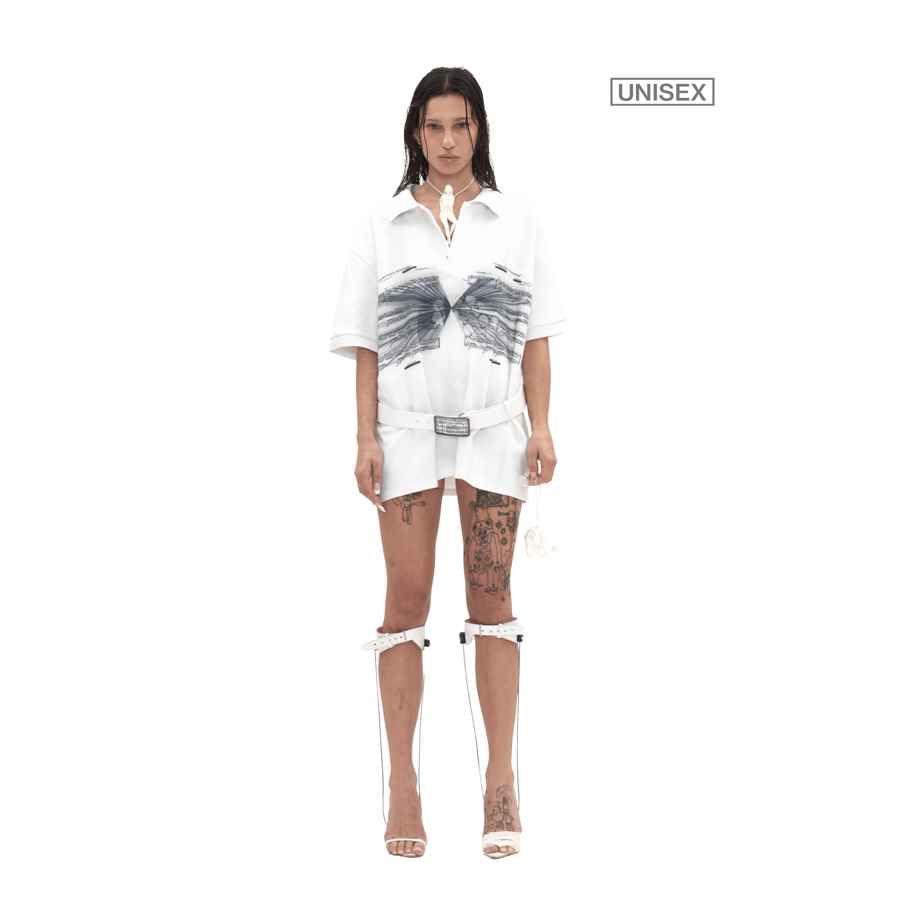 스트레스 받는 뮤지션 오버 칼라 티셔츠