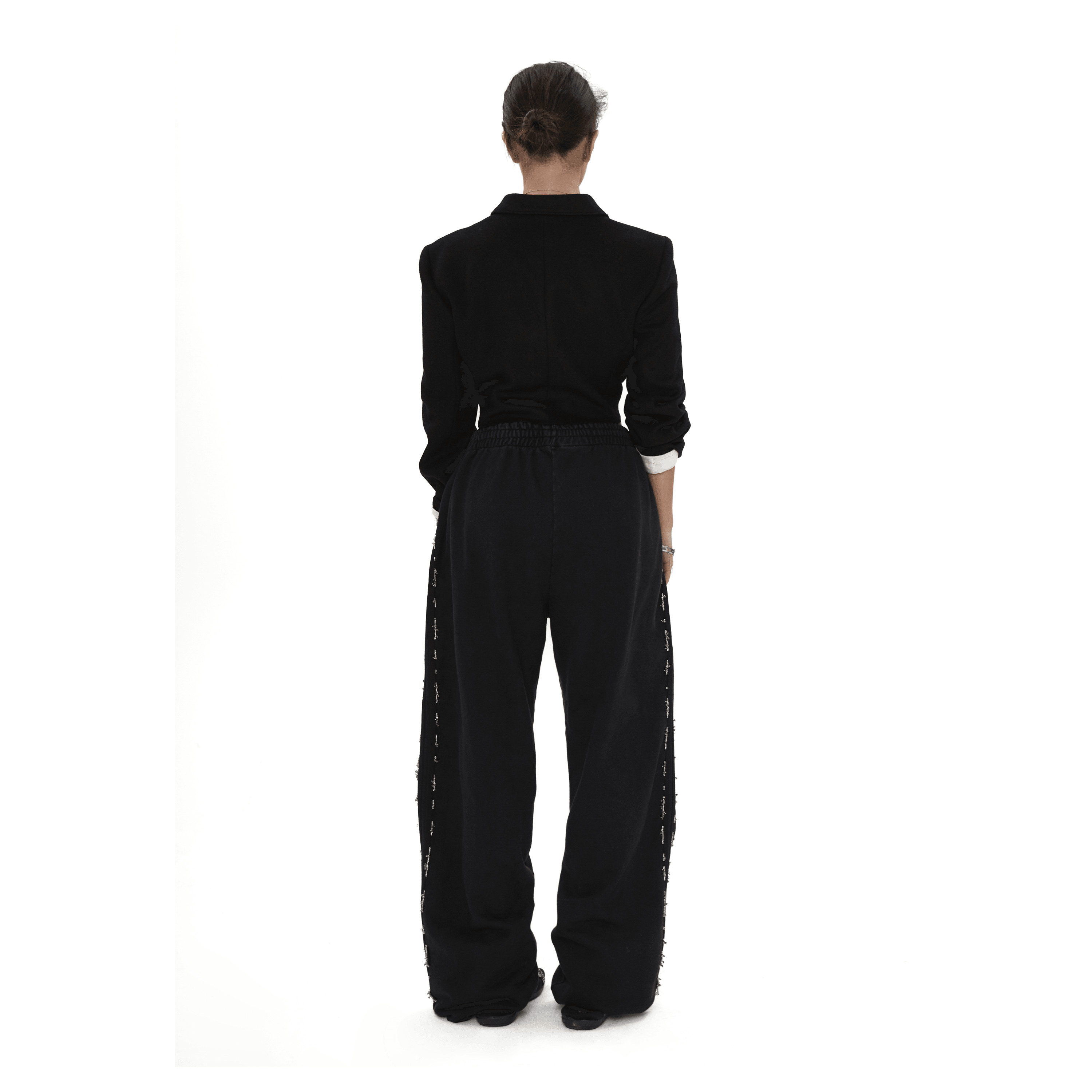 【604SERVICE】BEADED TRACK PANTS \"PIGMENT WASHED GREY\" Beaded Track Pant – ap0cene