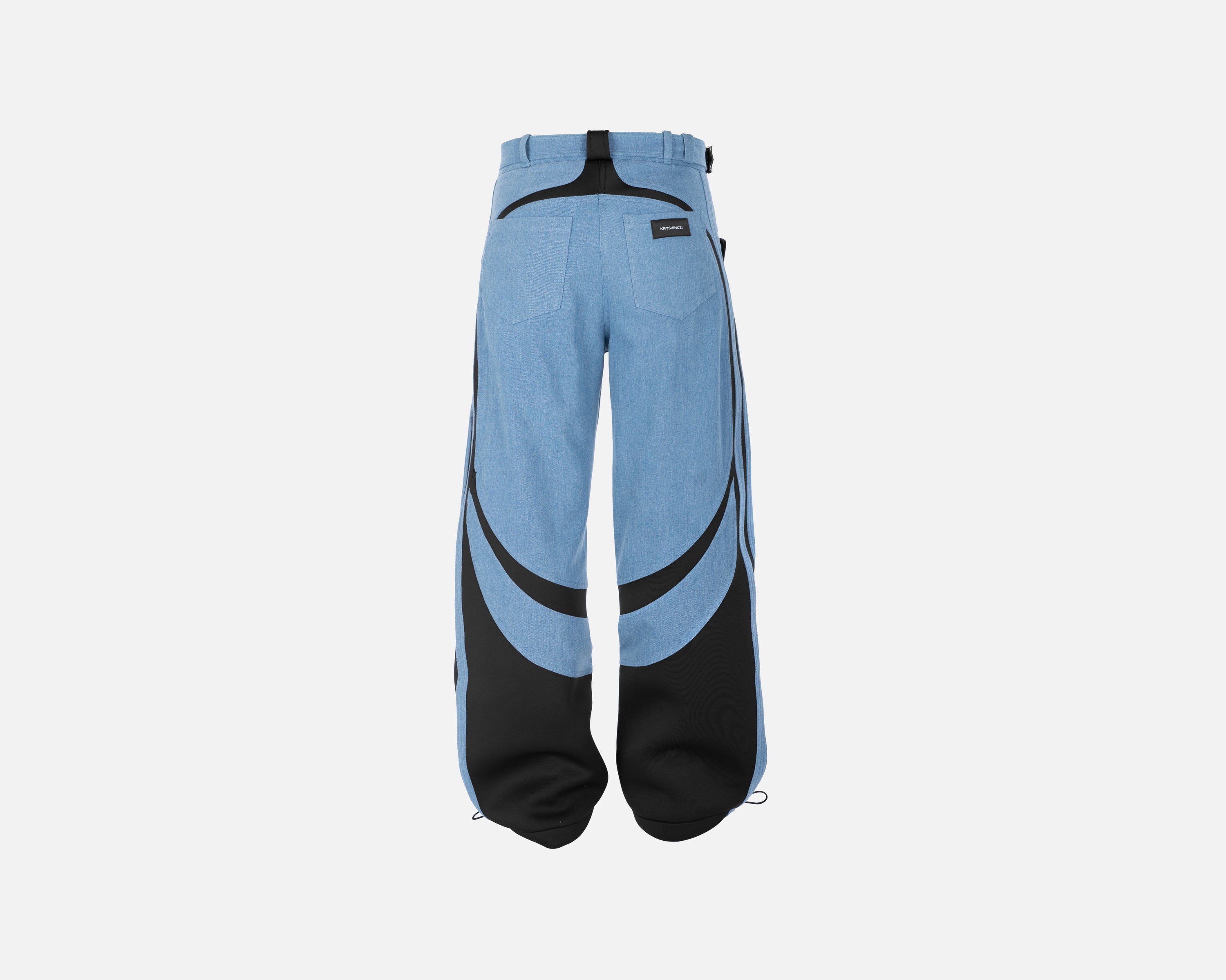 블루색 워크 데님 팬츠