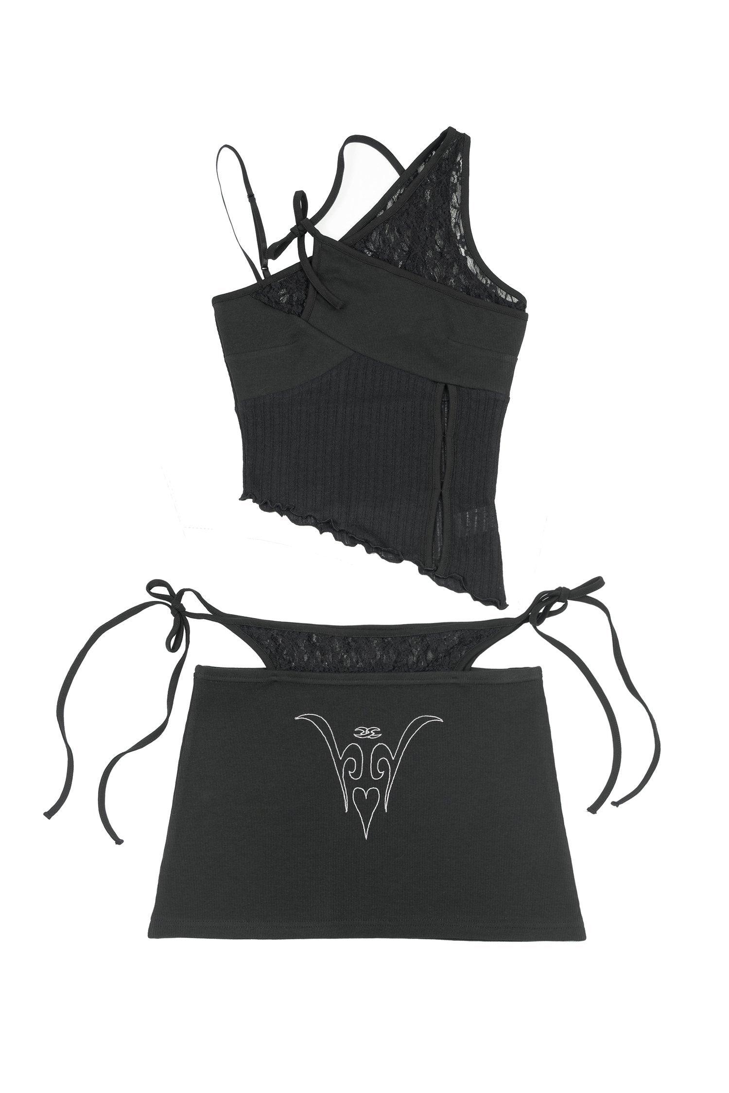 Zish Skirt Set in Black