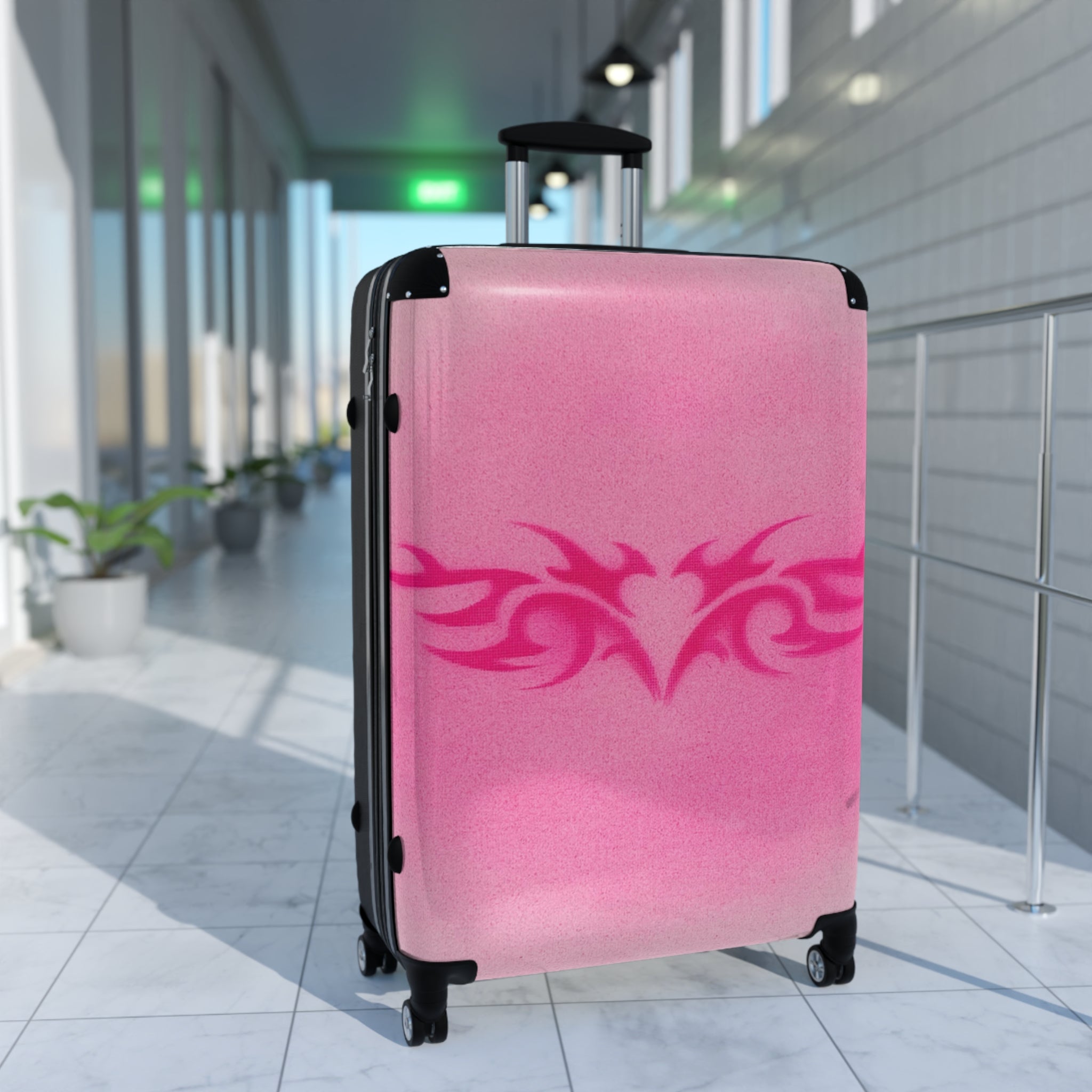 Pink Trampstamp Airbrush Suitcase