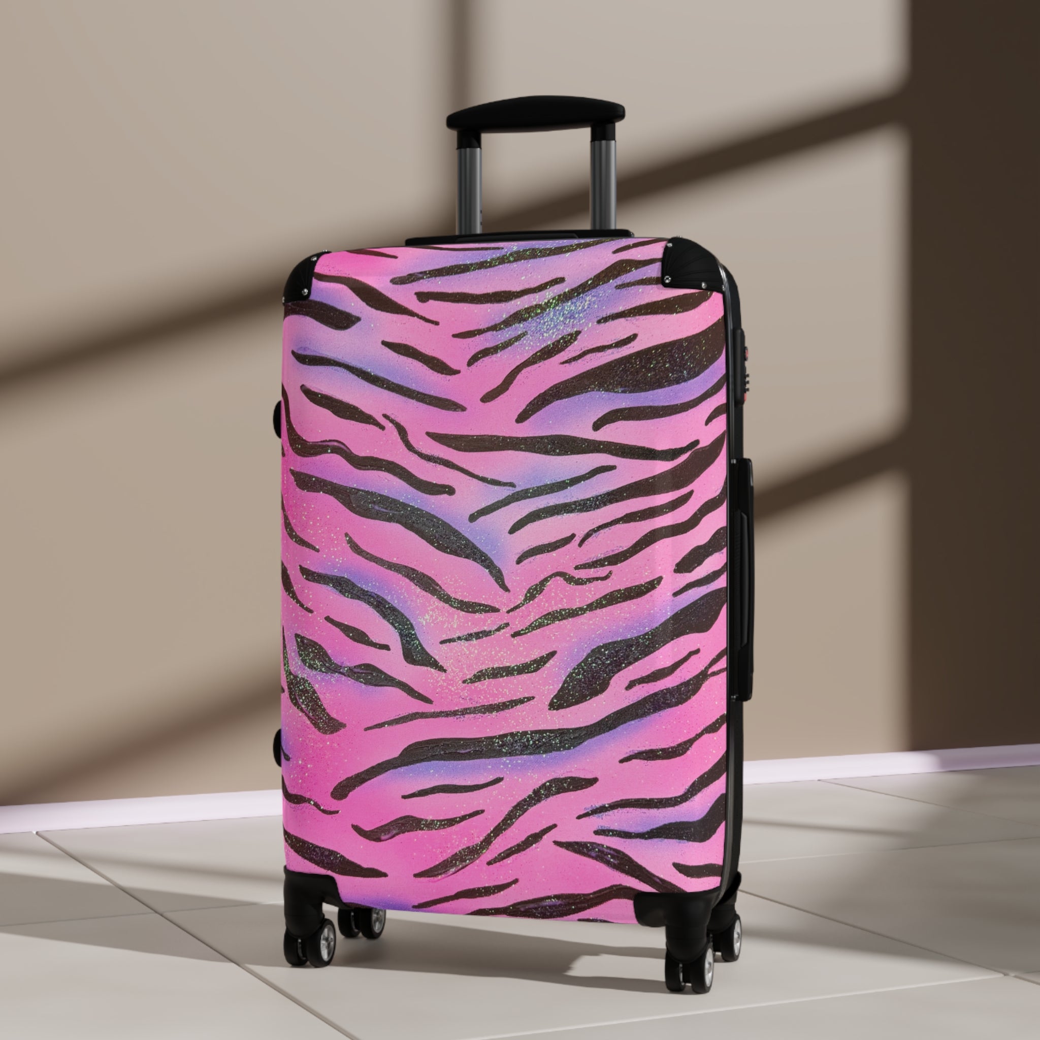 Glitter Zebra Airbrush Suitcase