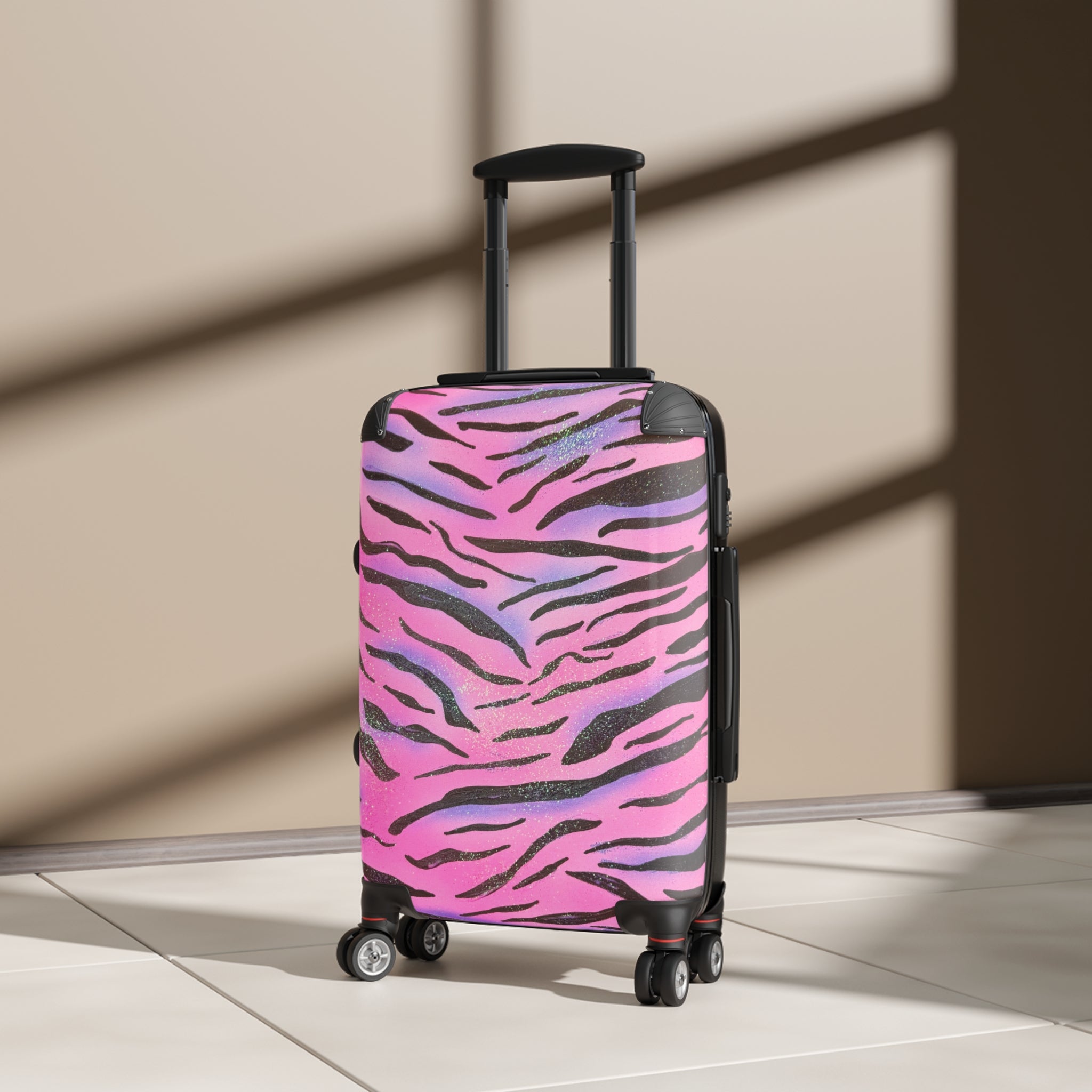 Glitter Zebra Airbrush Suitcase