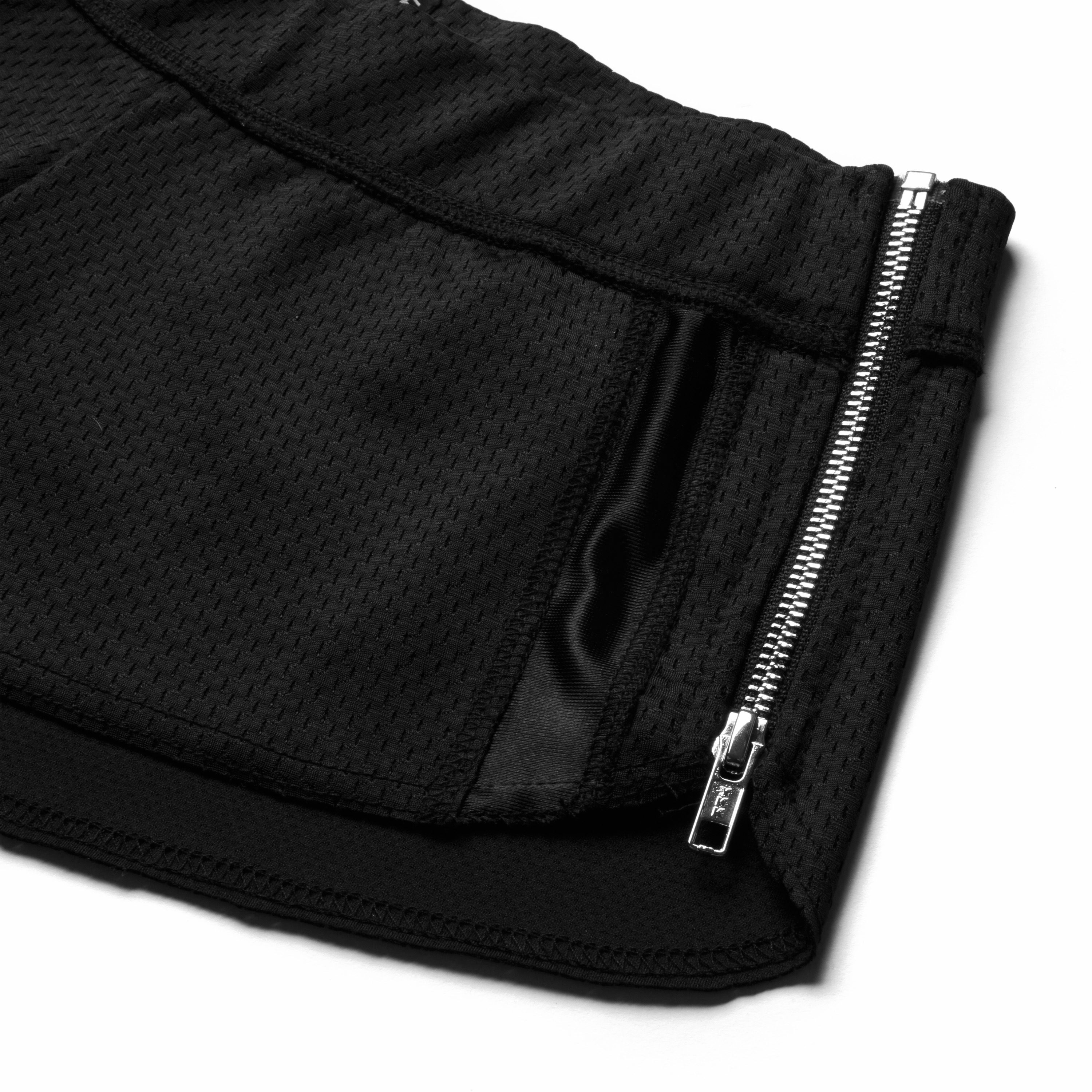 Zip Sporty Micro Shorts in Black