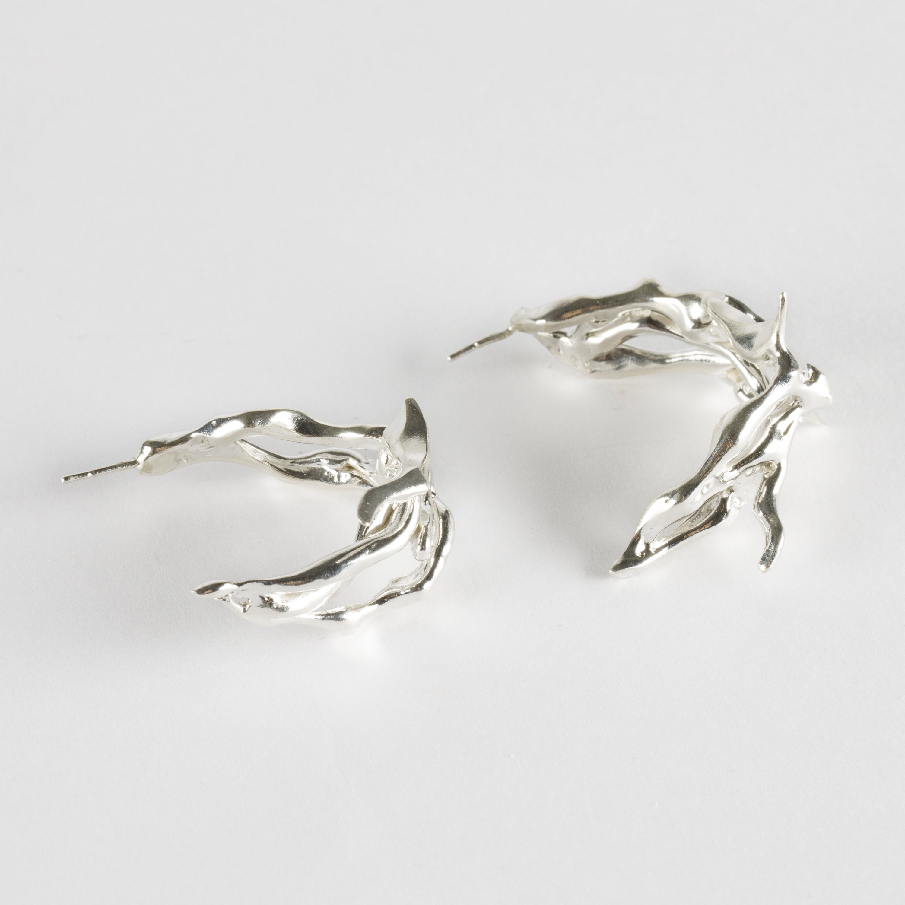 Roots Earrings Big Hoops