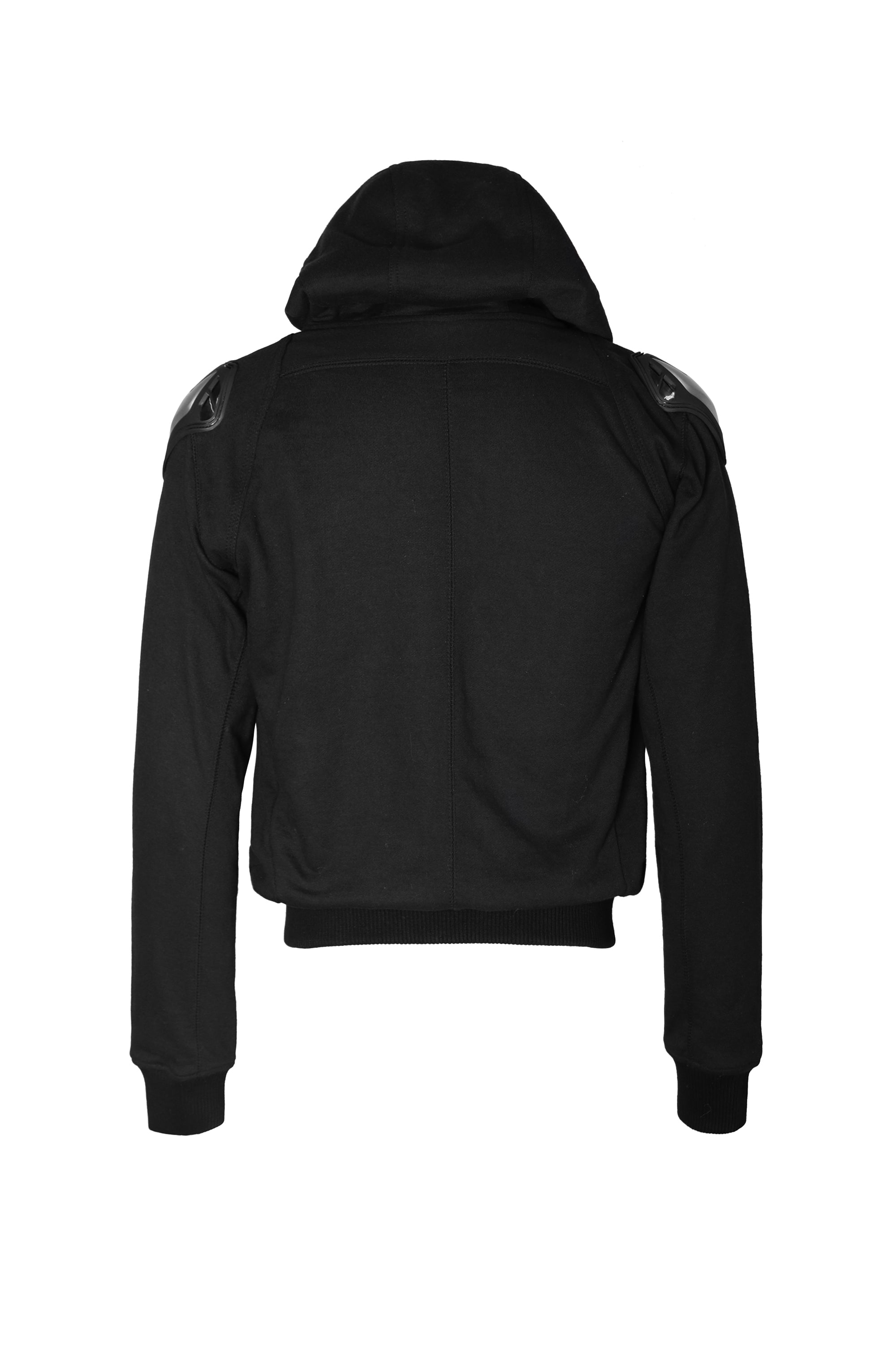 RUH Paneled Zip Up Hoodie in Black