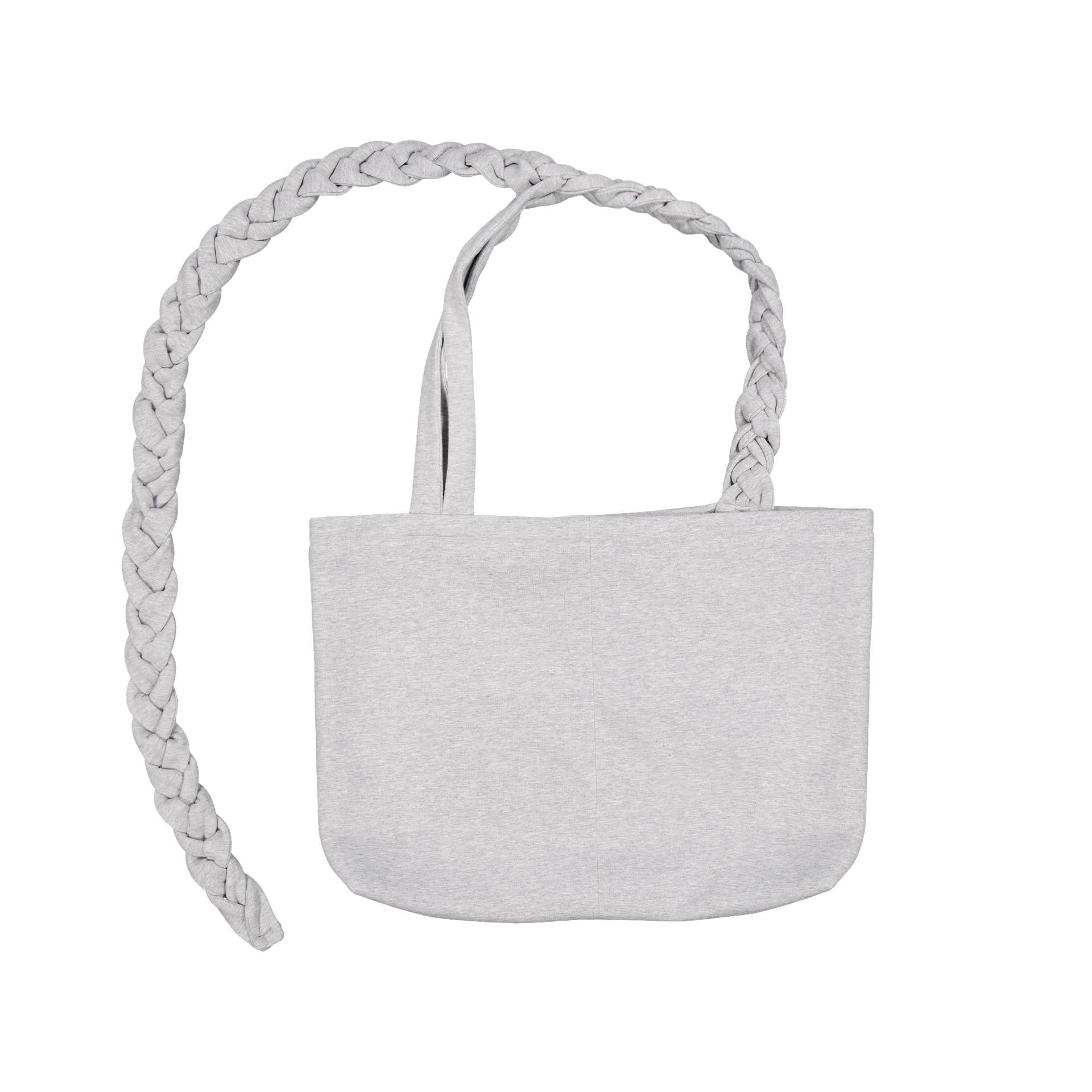 Braided Scarf Bag Large Gray