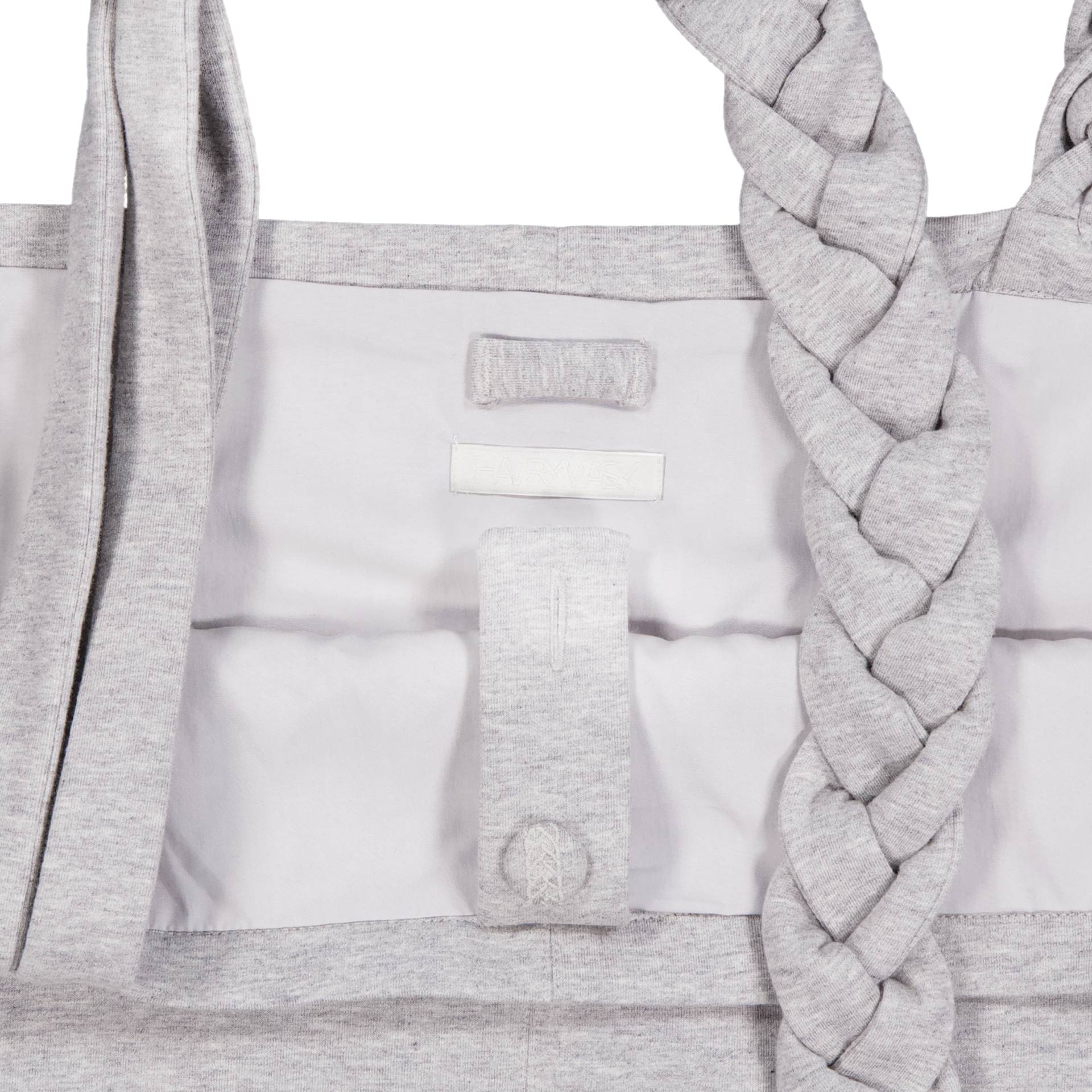 Braided Scarf Bag Large Gray