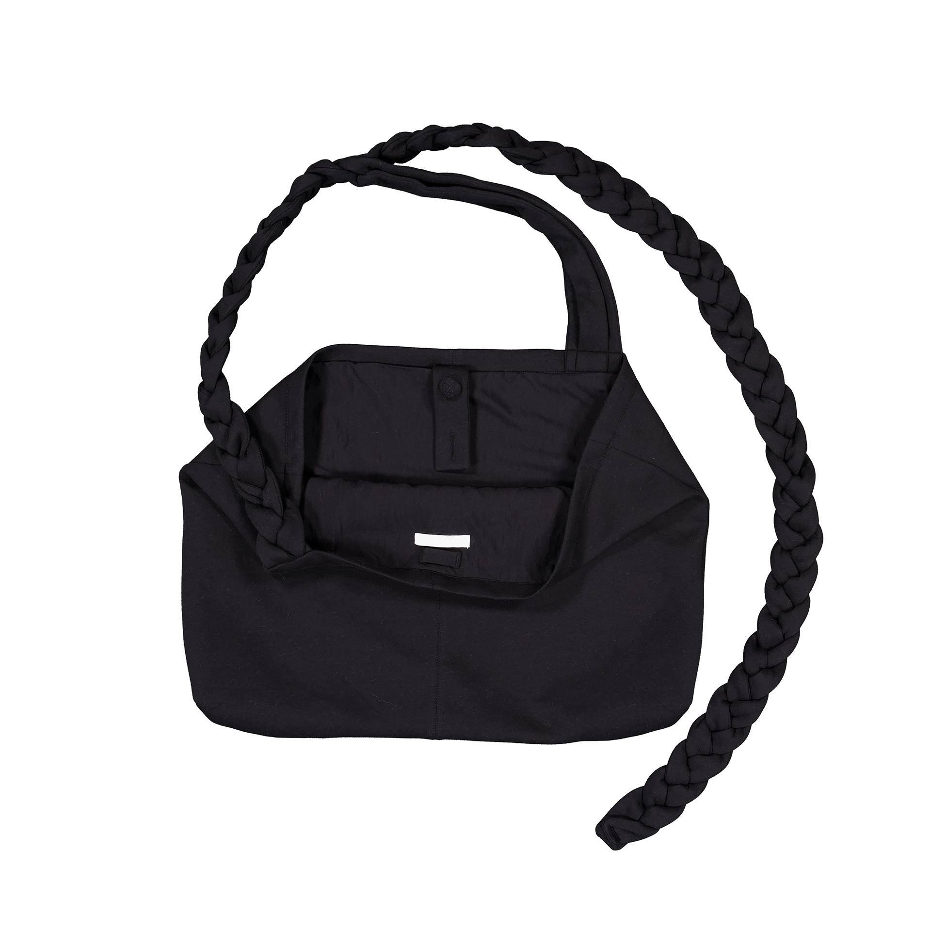 Braided Scarf Bag Large Black