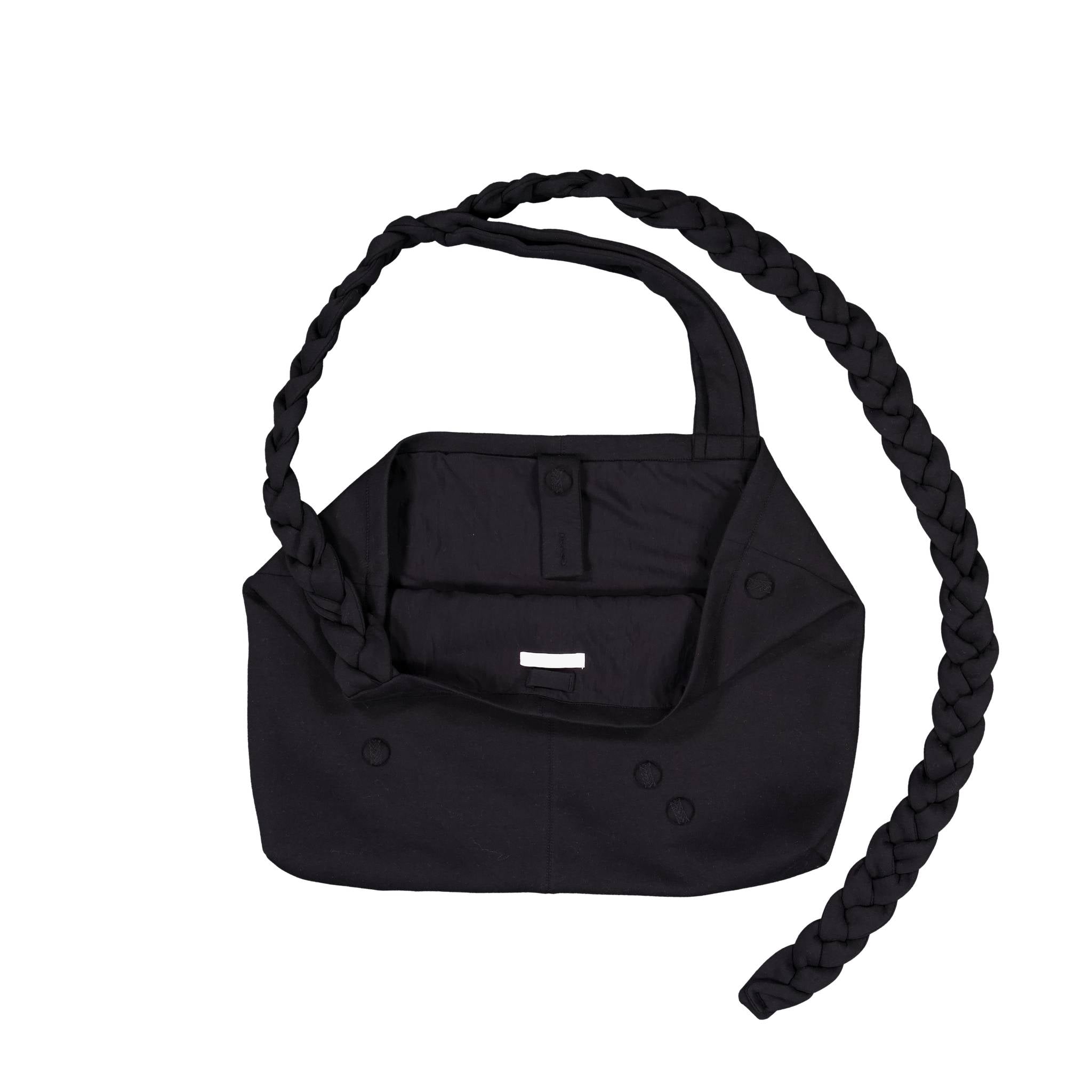 Braided Scarf Bag Large Black