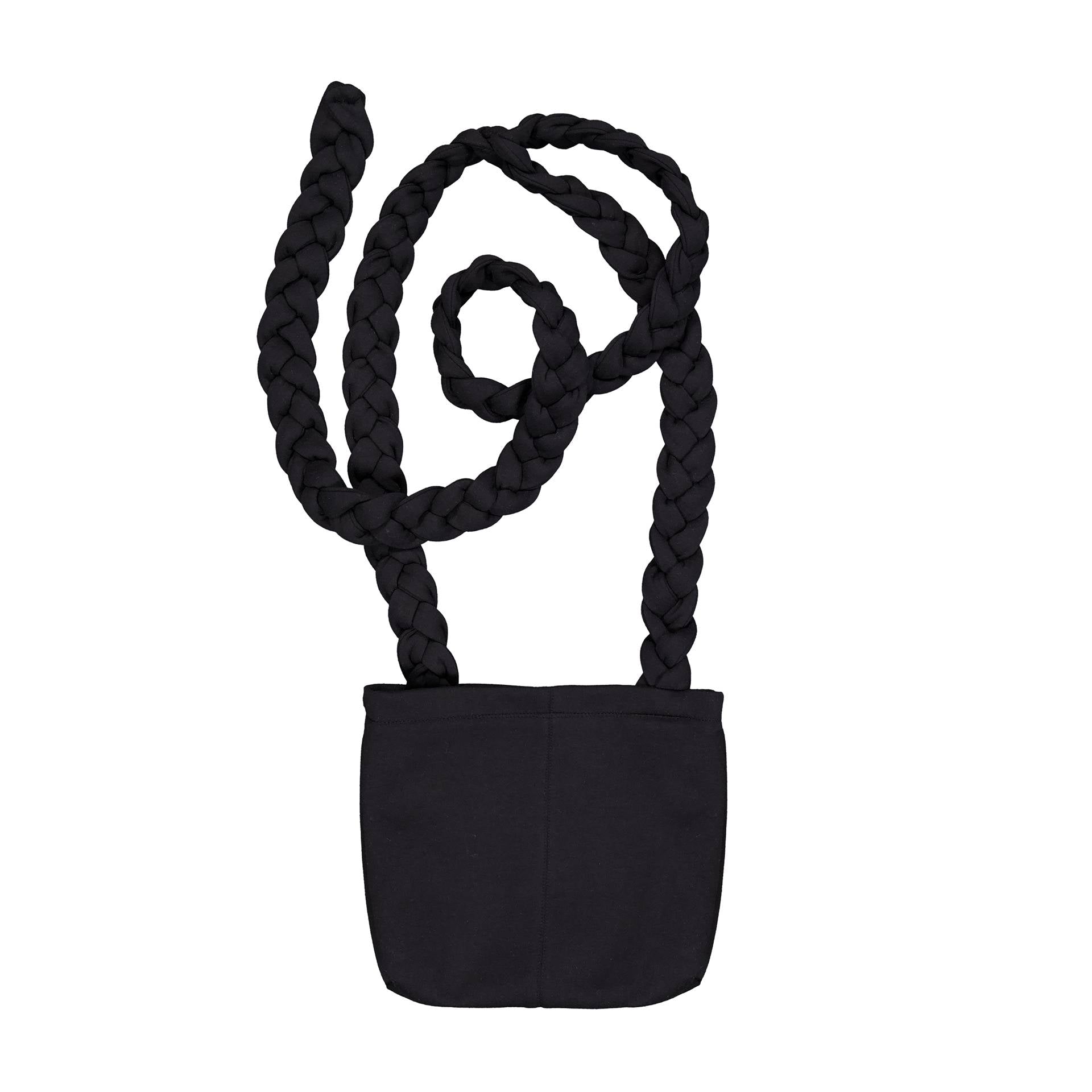 Braided Scarf Bag Small Black