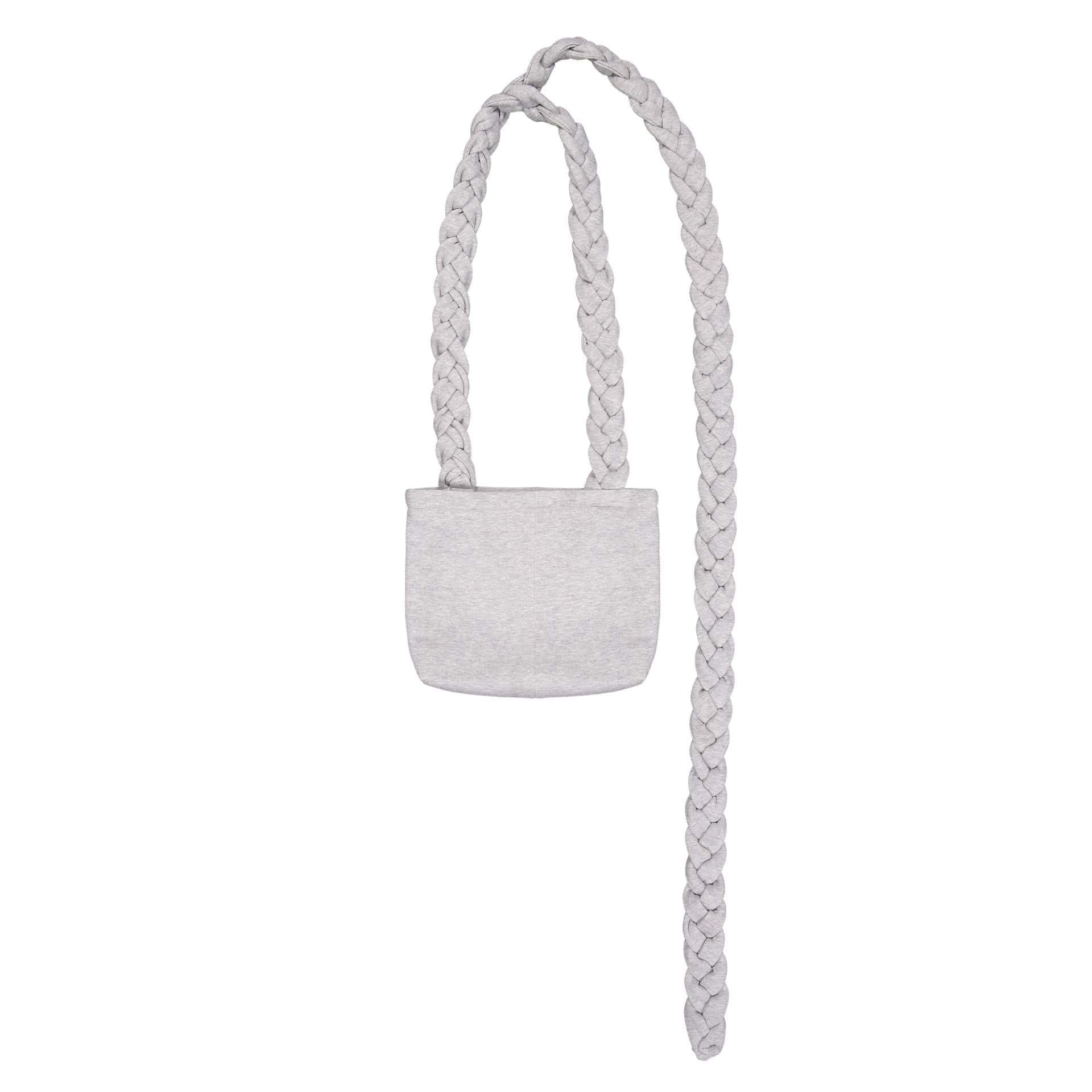 Braided Scarf Bag Small Gray