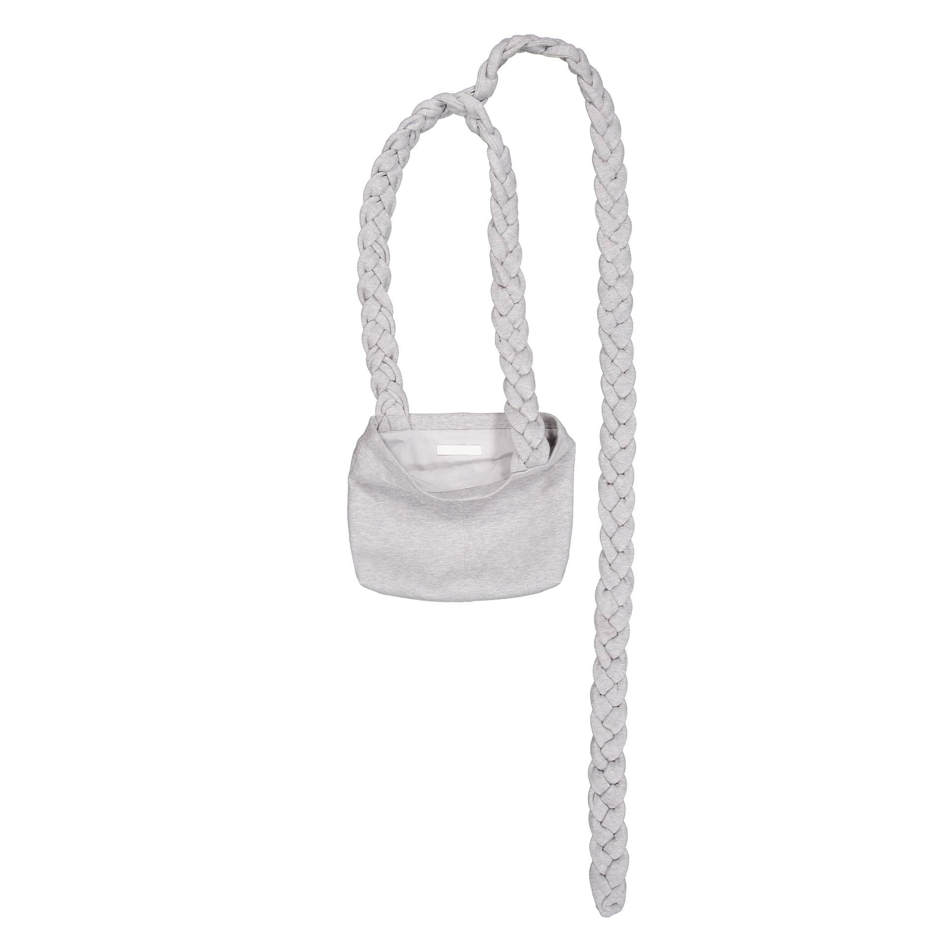 Braided Scarf Bag Small Gray