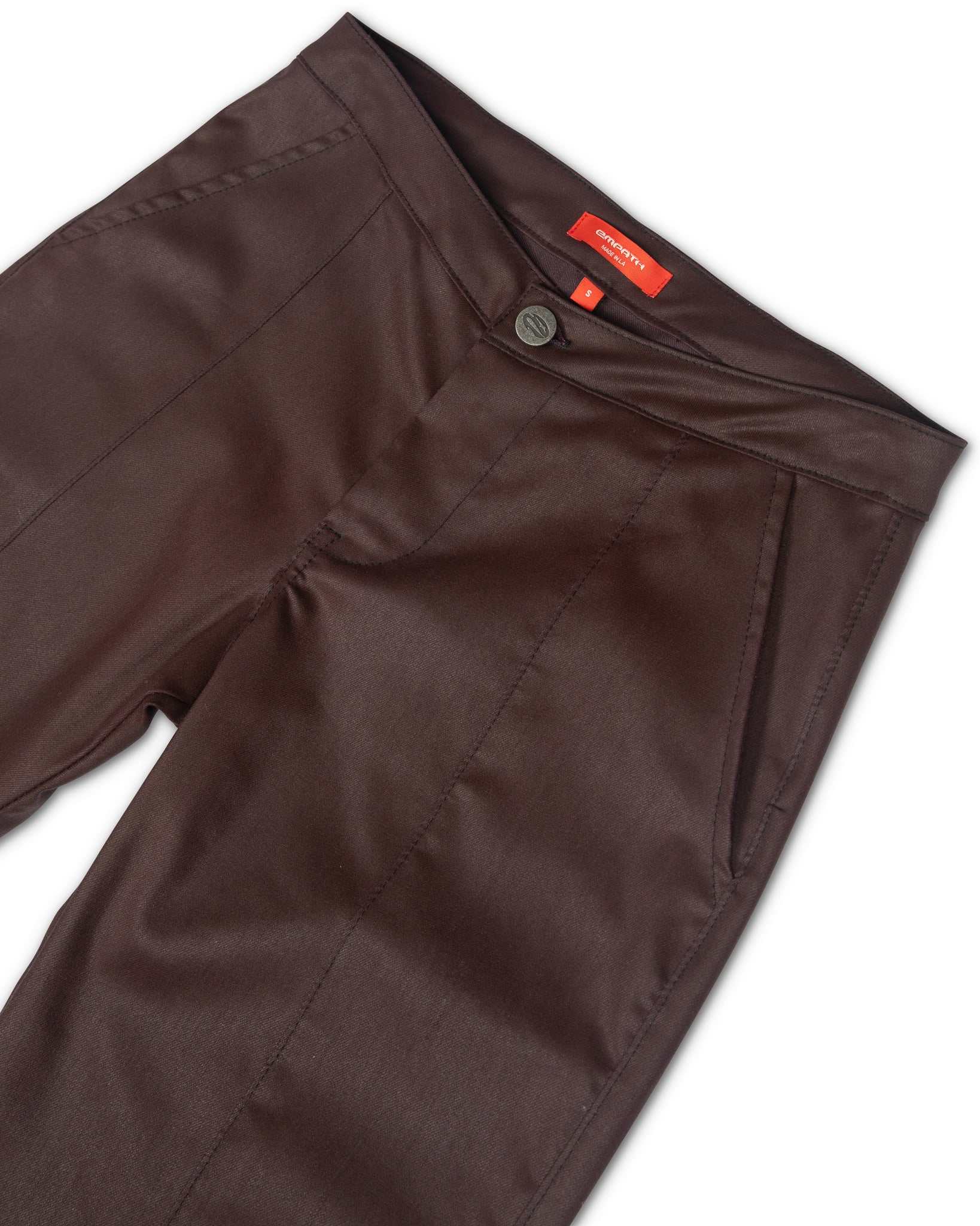 Waxy Bootcut Pant in Burgundy