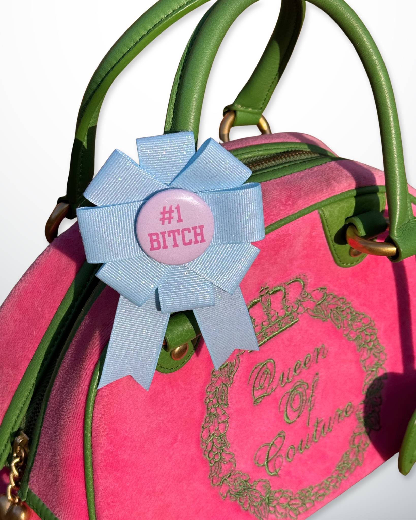 Bitchy Blue Rosette Clip