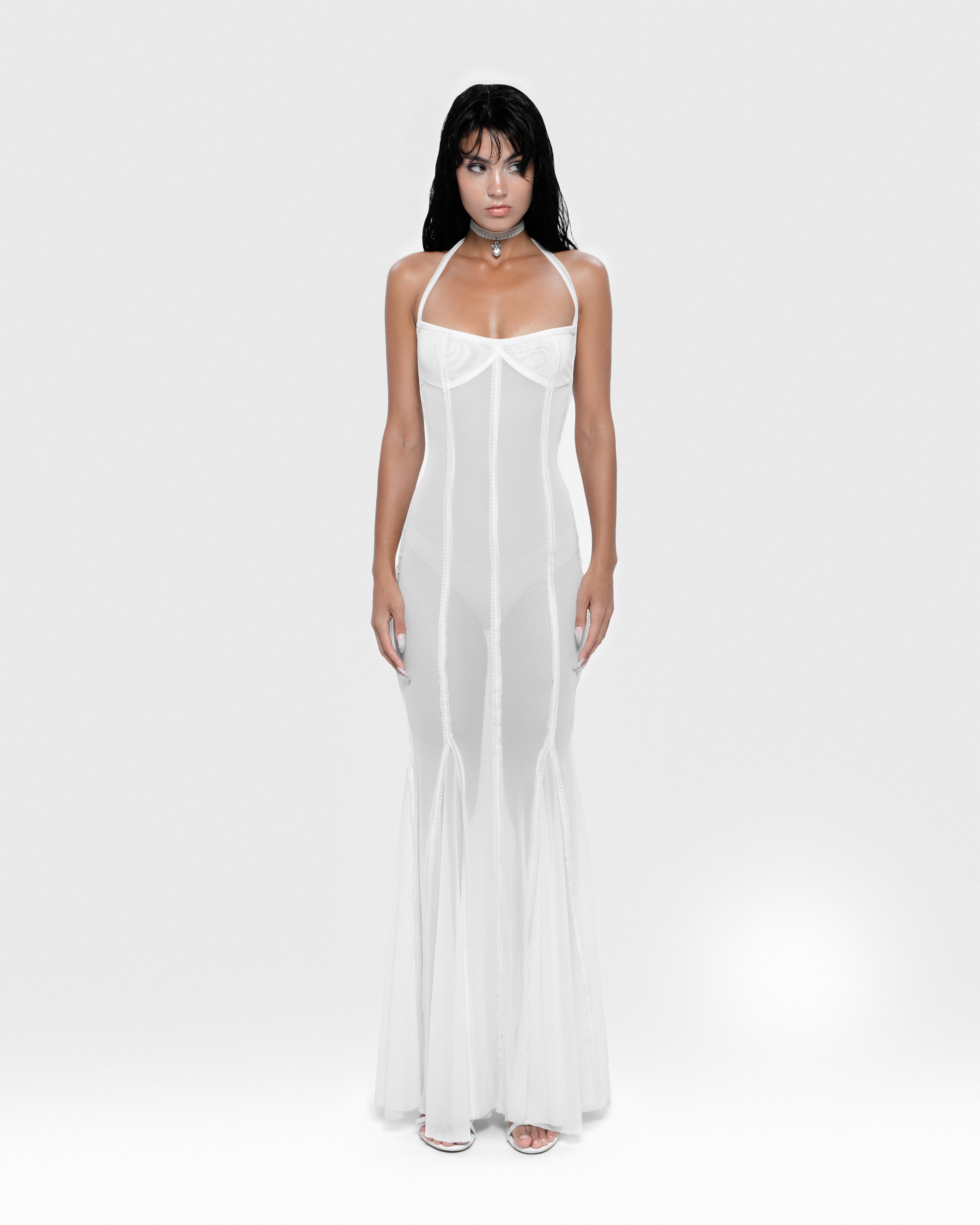 Siren Maxi Dress in White