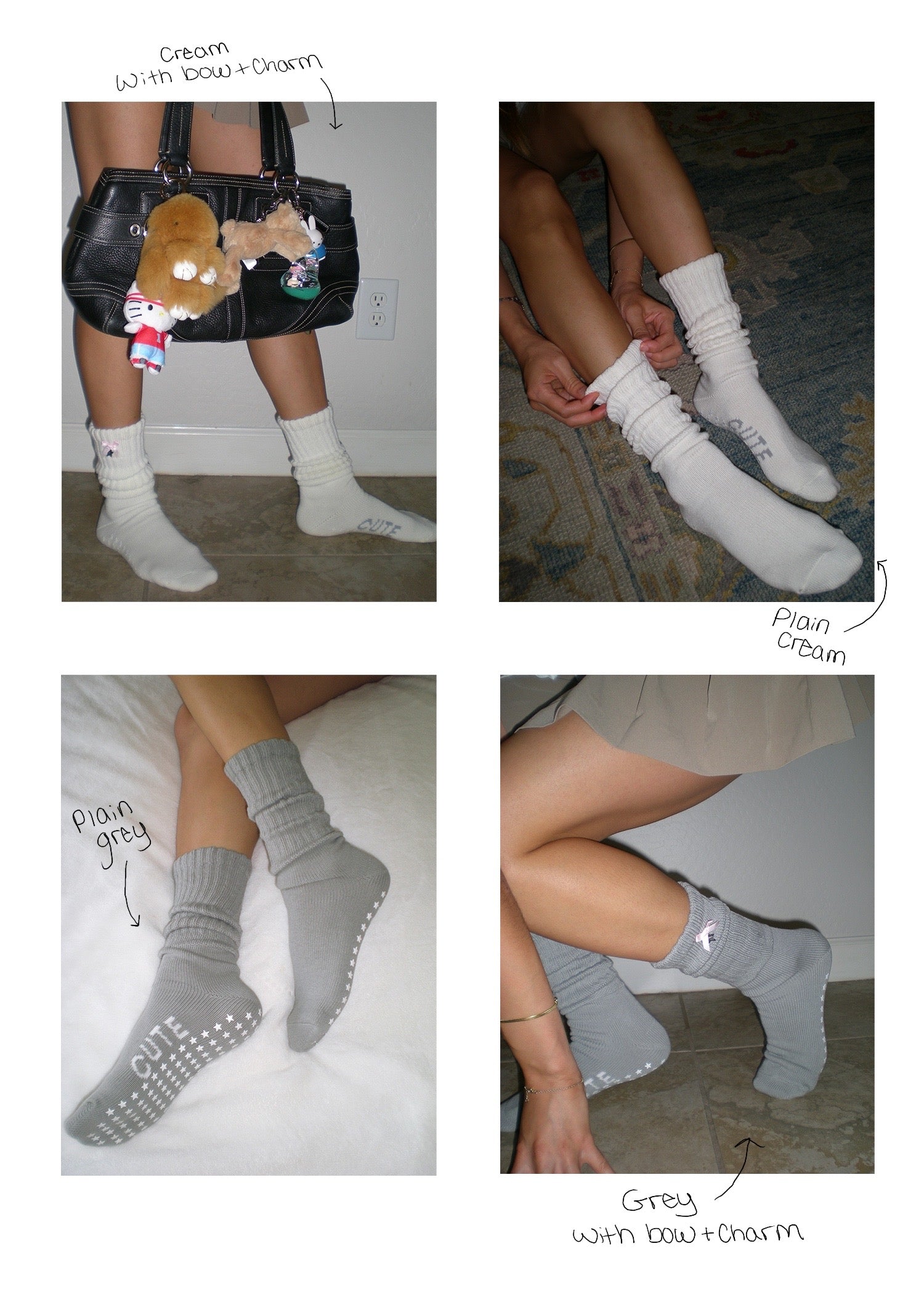 스타리 그립 슬라우치 양말