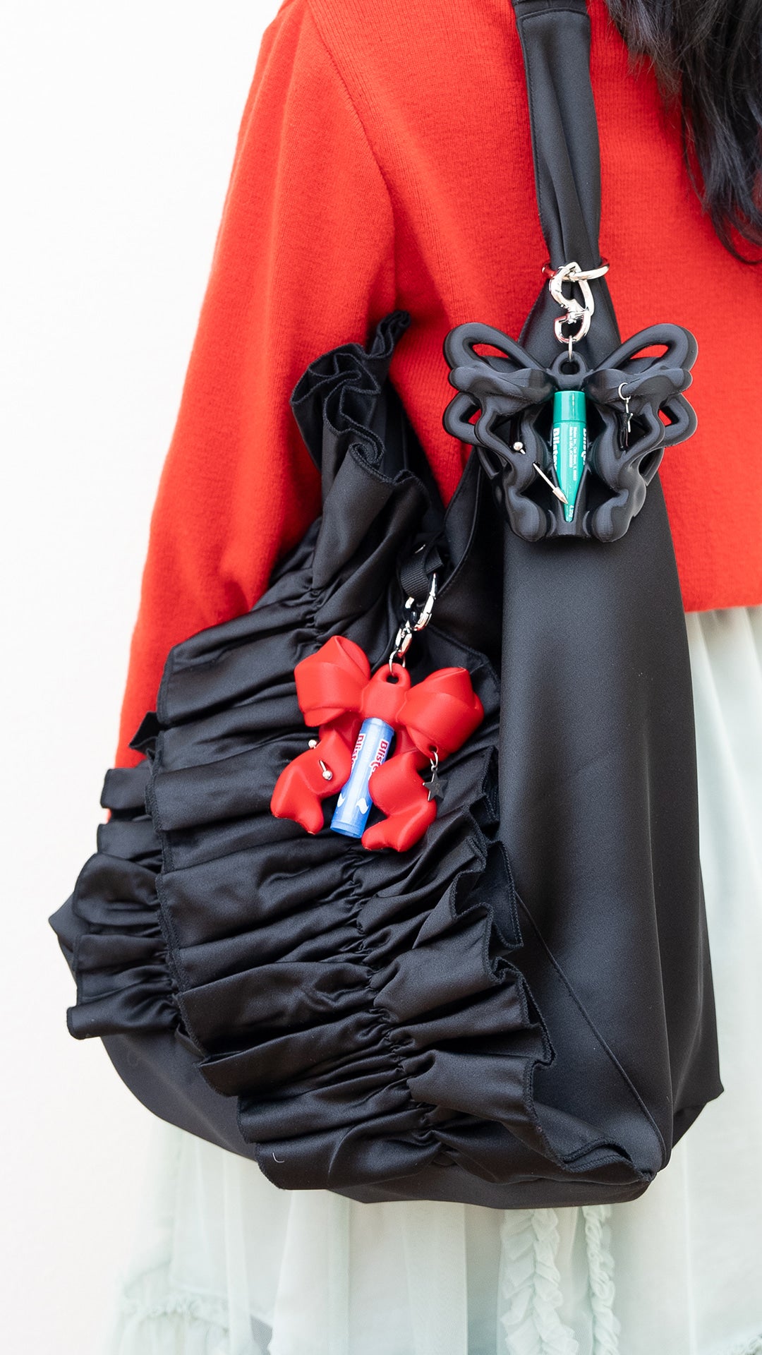 Ribbon Balm Keychain in Valentine Red – ap0cene