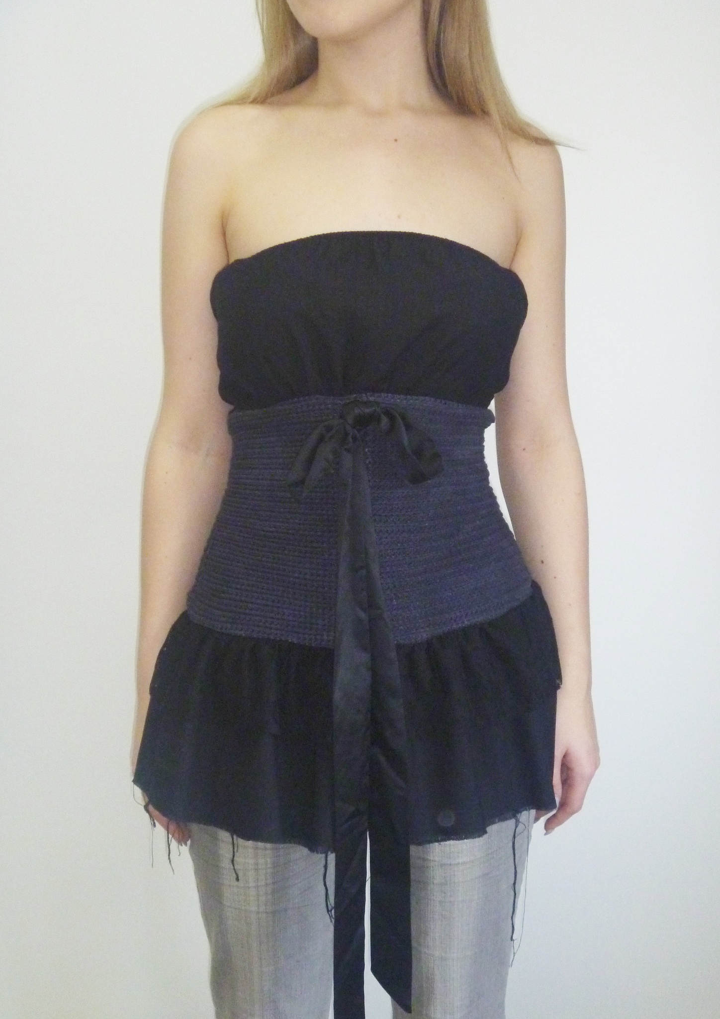 Crochet Corset Mini Dress