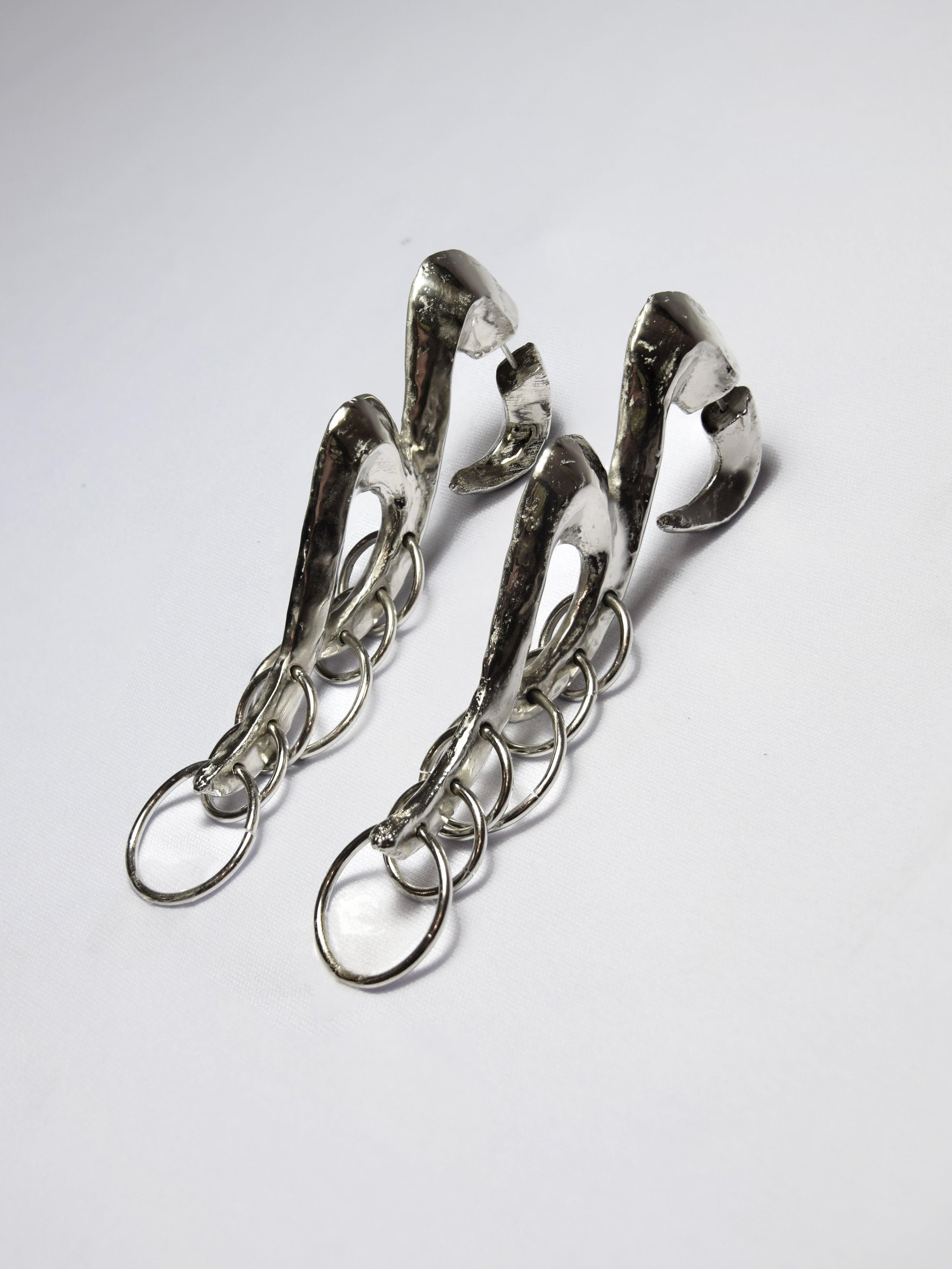 사이버 더블 귀걸이