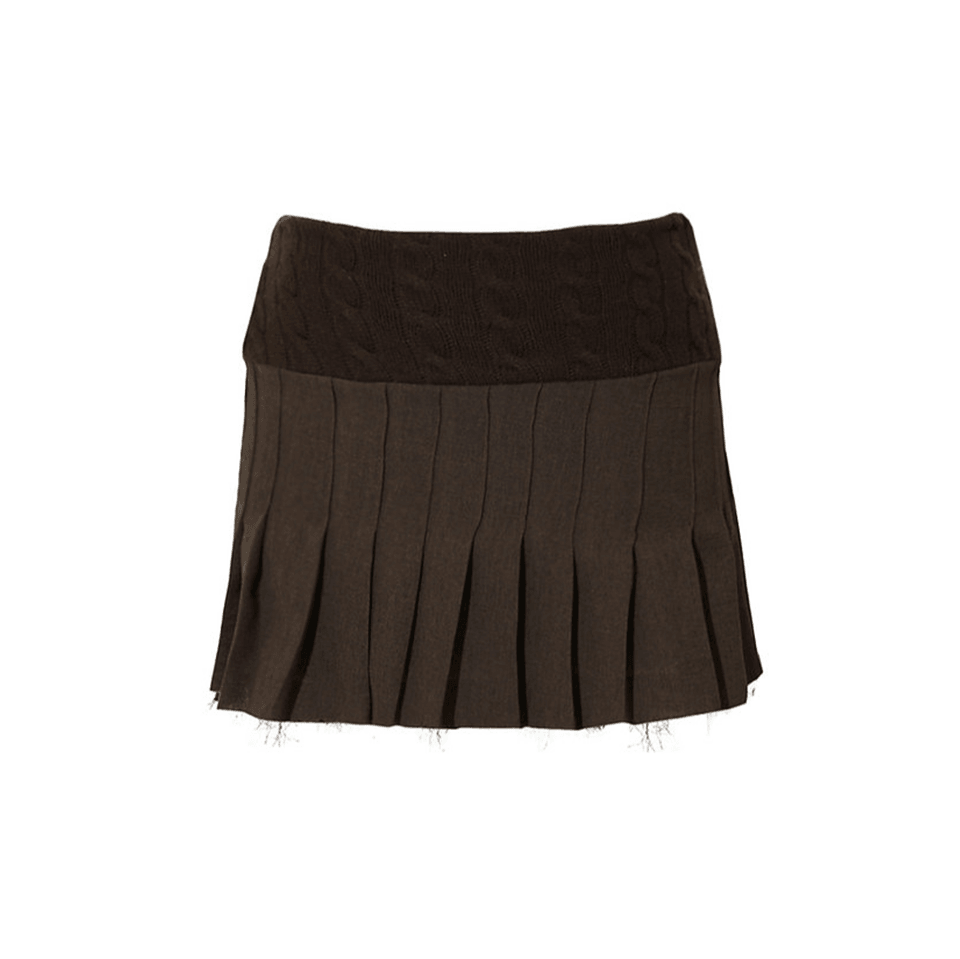 더 다크한 플레드 미니 스커트