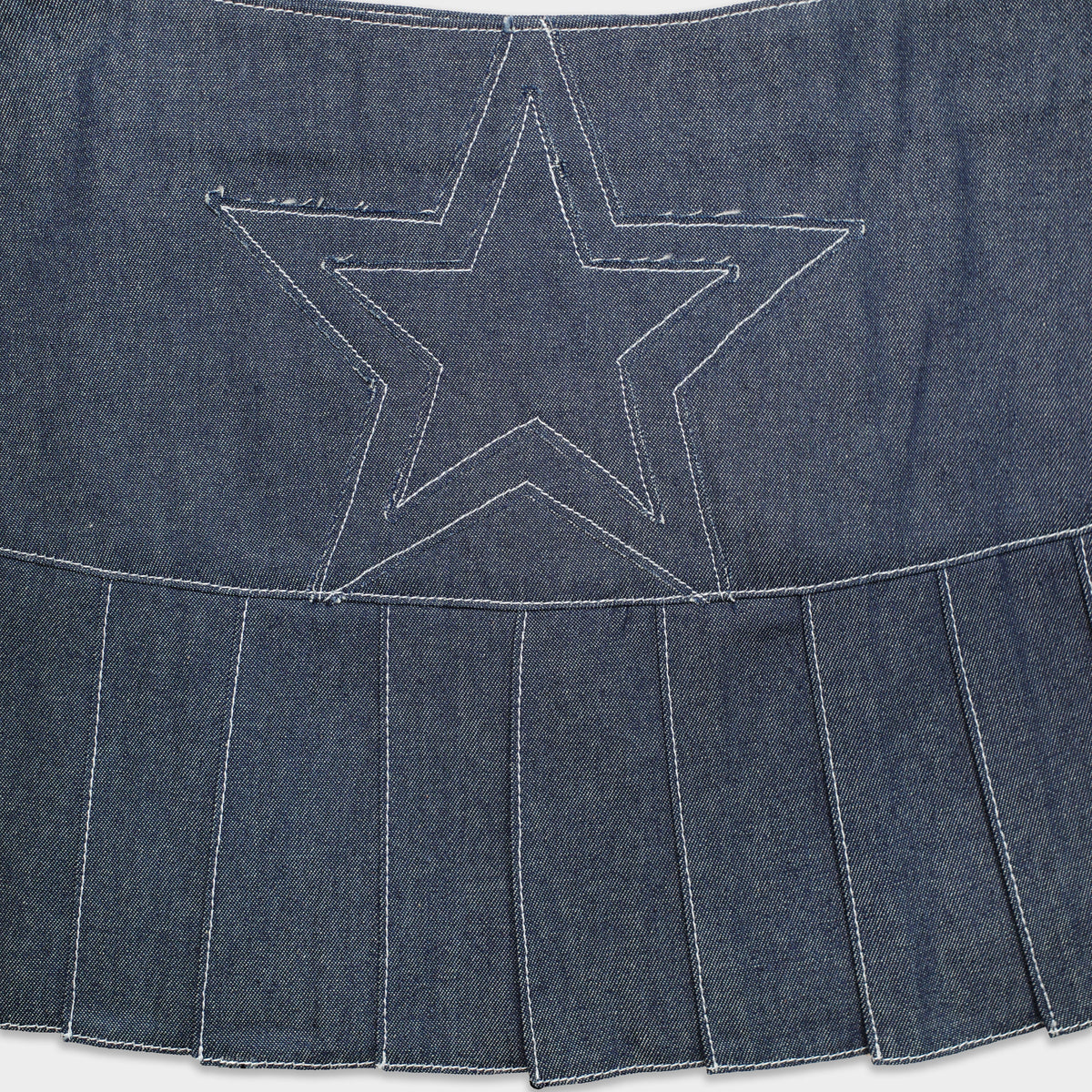 Denim Star Skirt in Blue