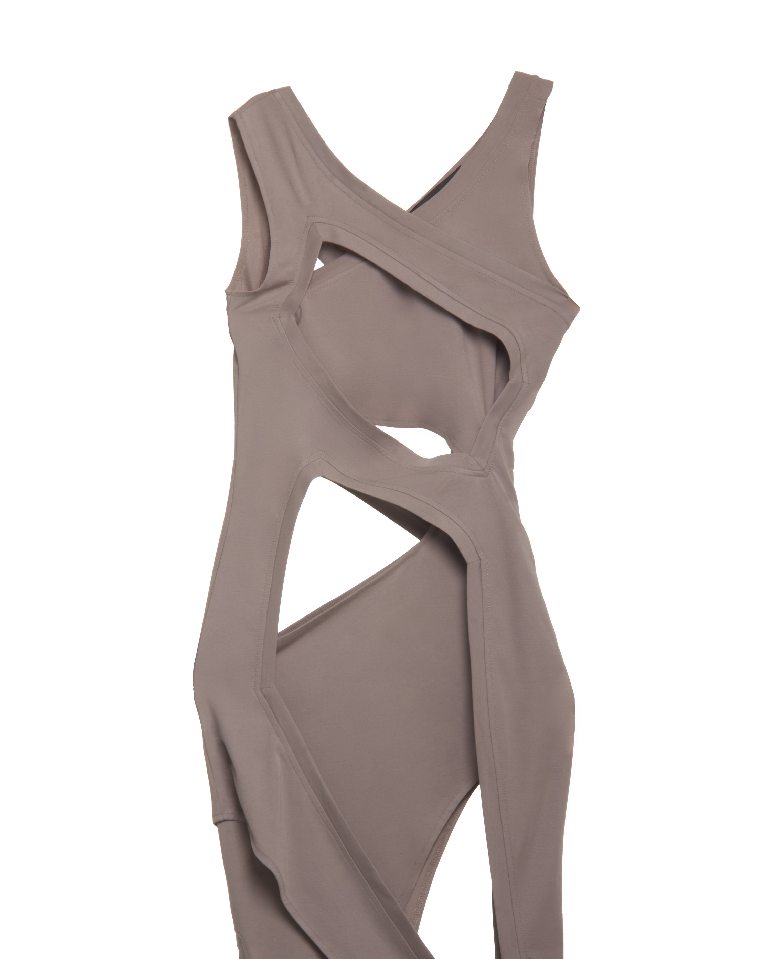 Double Layer Dress in Grey