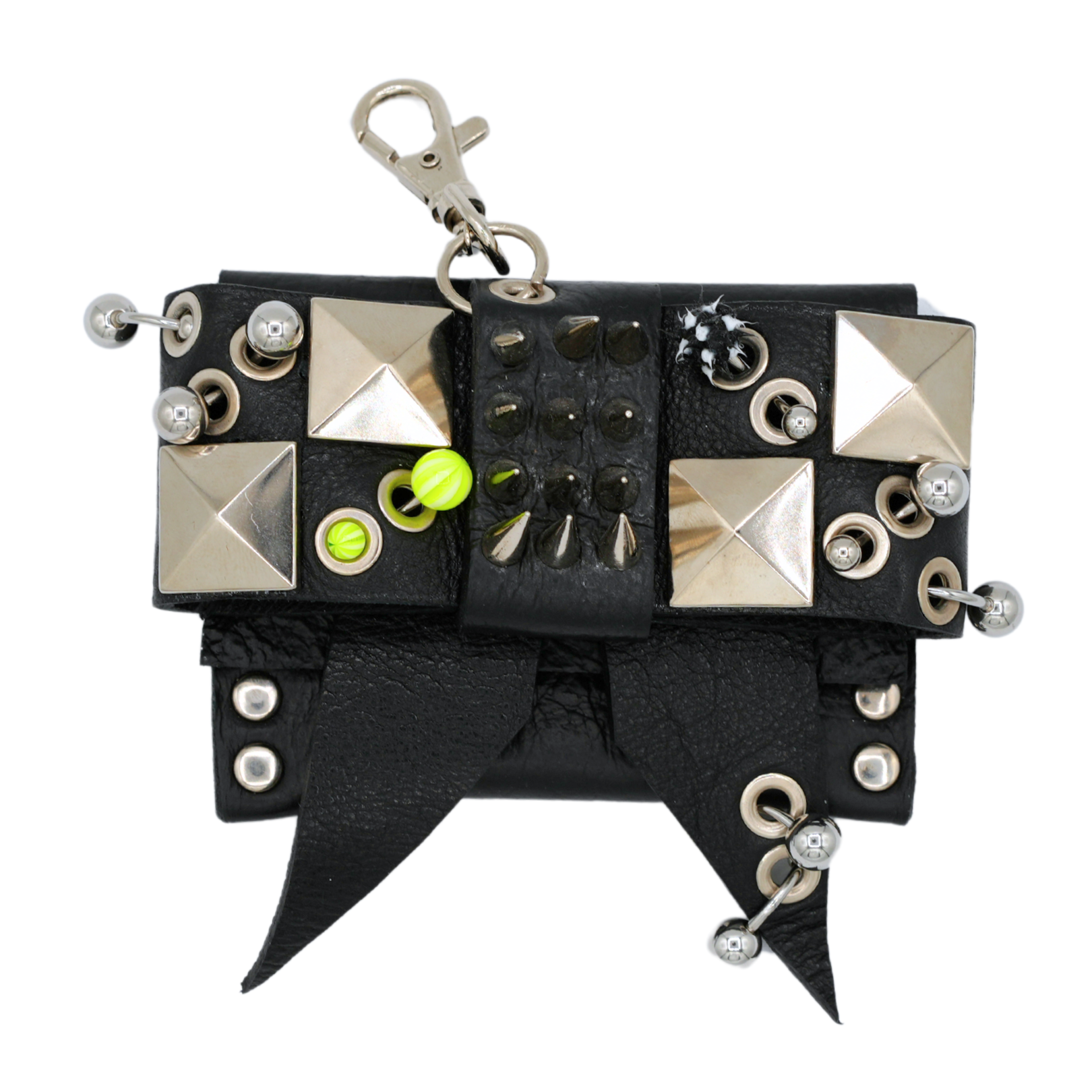 녹색 스파이키 동전 지갑