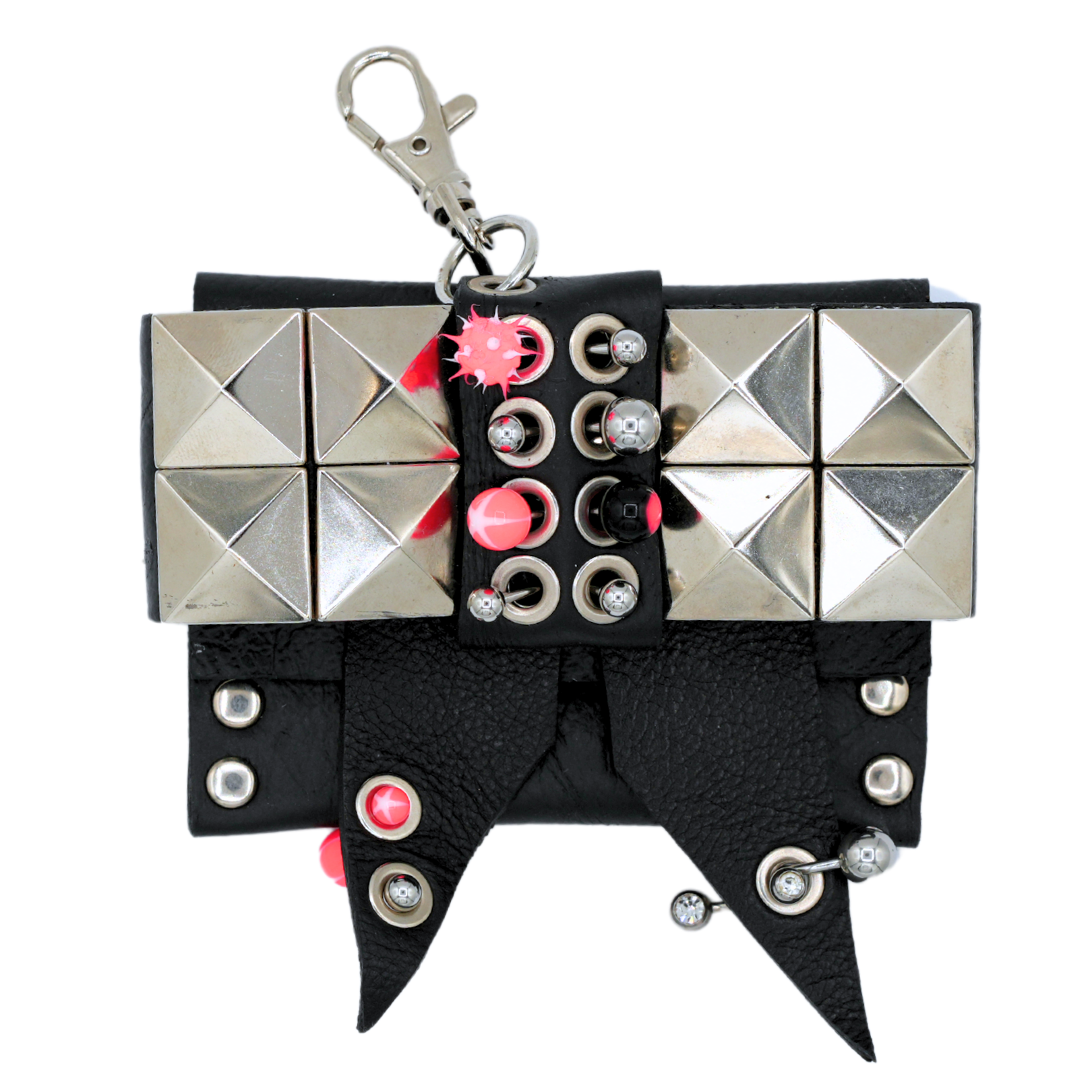 핑크 스파이키 동전 지갑