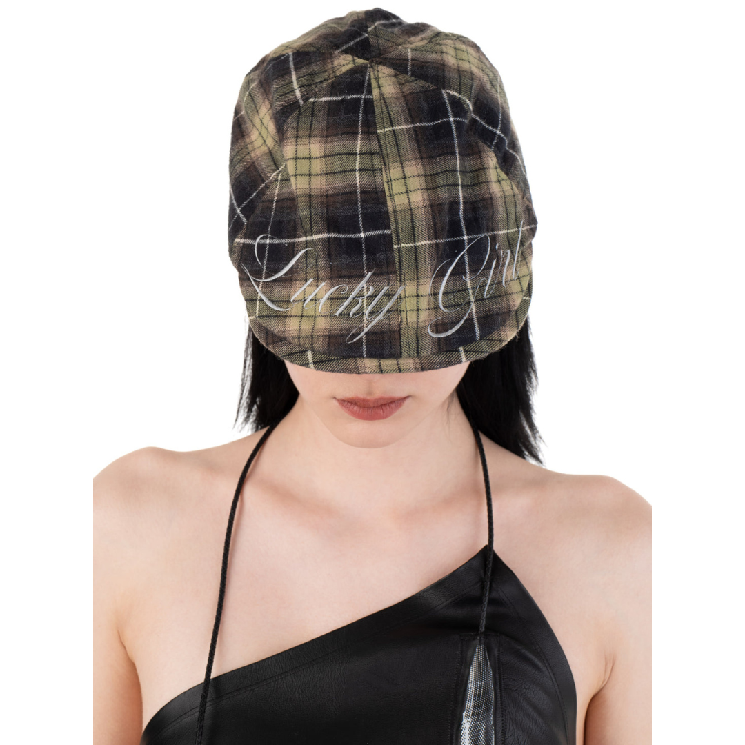 Lucky Girl Cotton Cap in Green