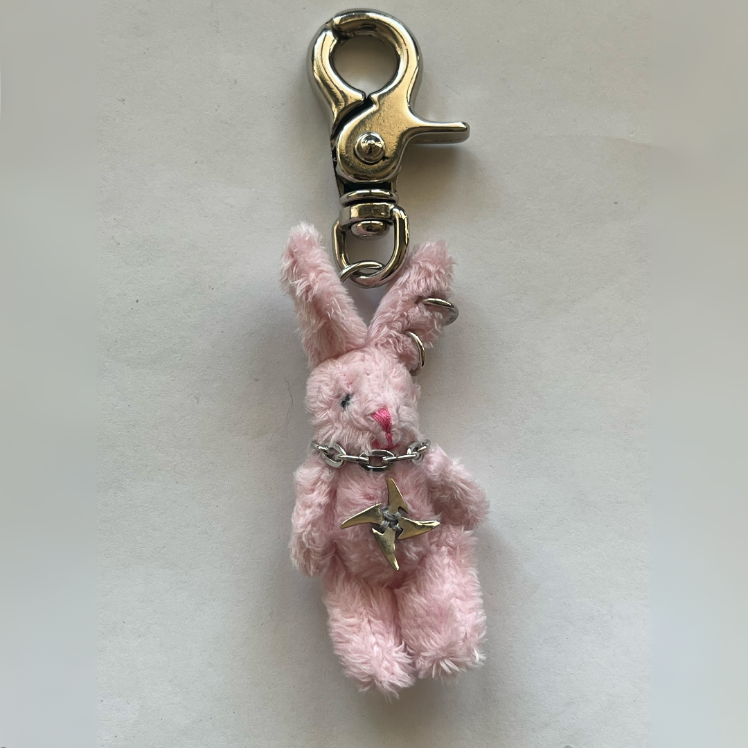 Pink Bunny Keychain