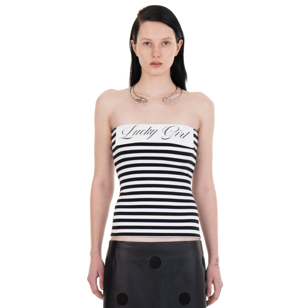 Lucky Girl Tube Top Striped