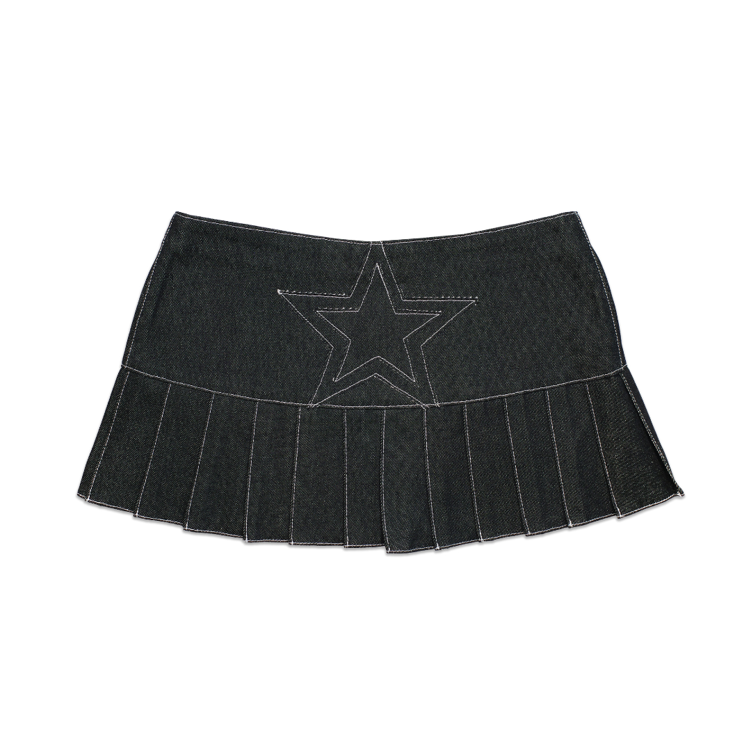 데님 스타 스커트