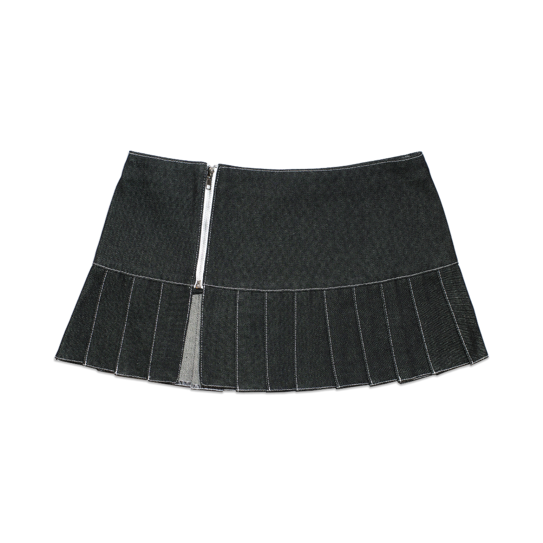 Denim Star Skirt in Black