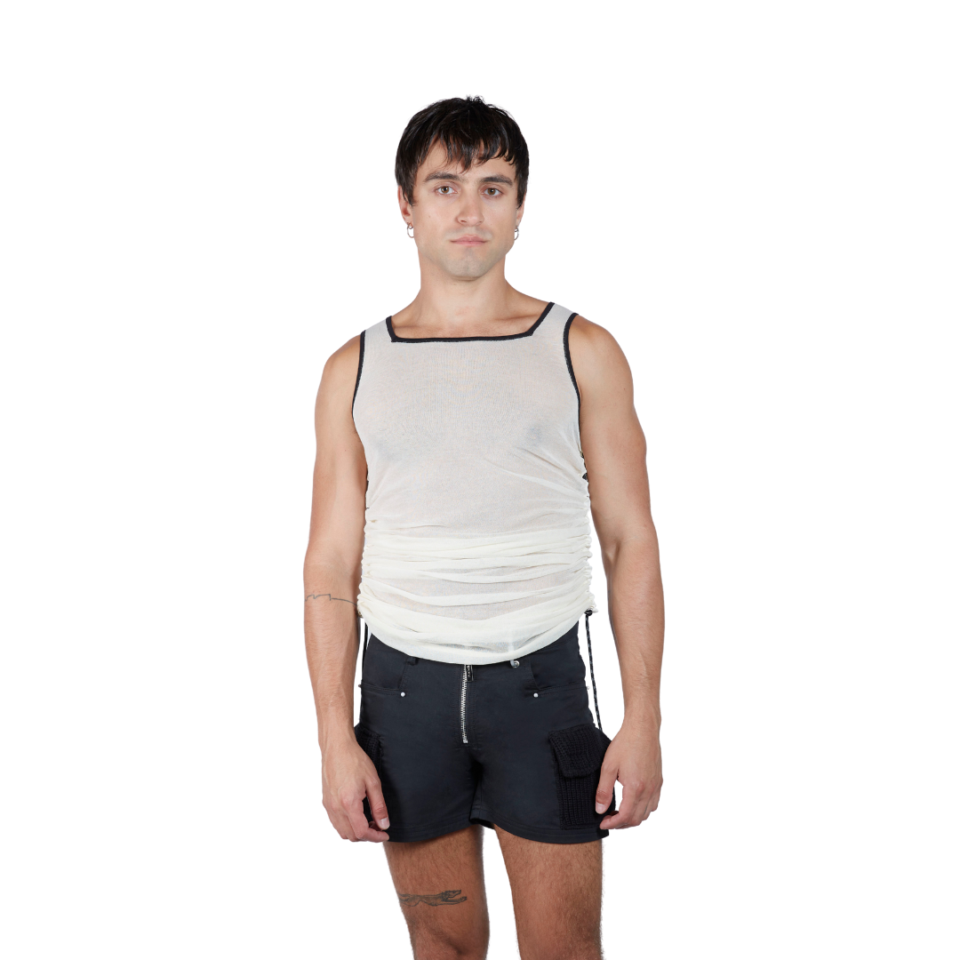 Ruched Paracord Square Neck Tank