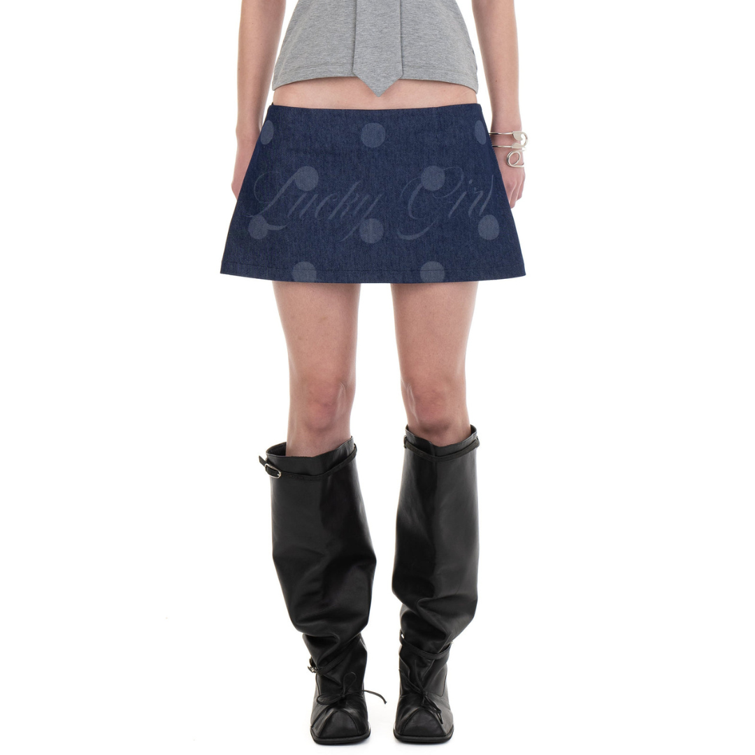 Lucky Girl Denim Mini Skirt