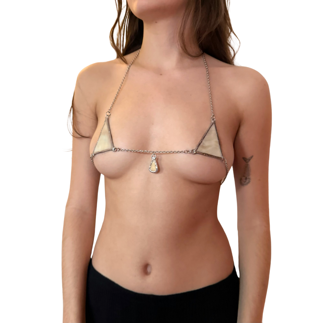 Stained Glass Bralette in Beige